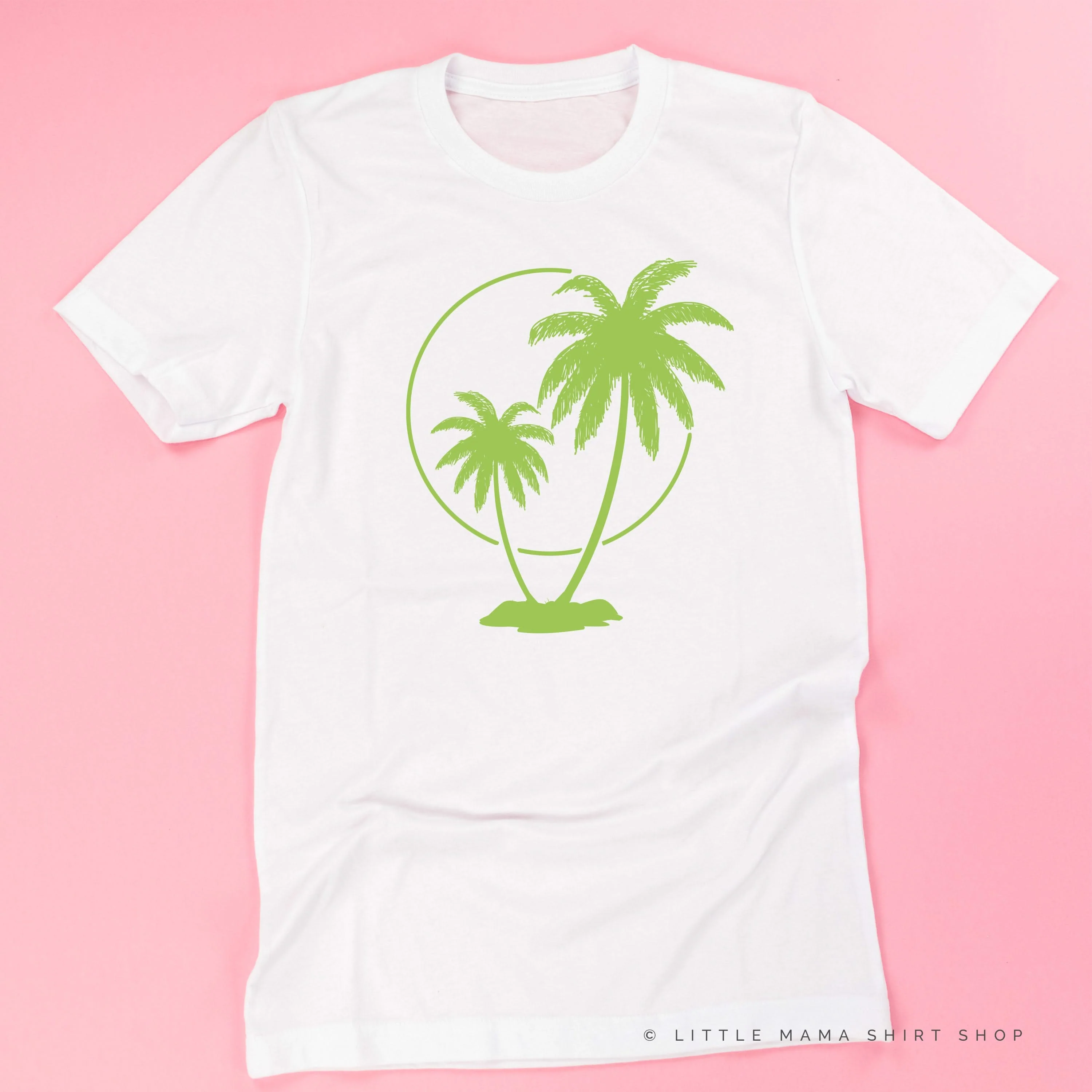 2 PALM TREES WITH SUN - Unisex Tee - Image 2