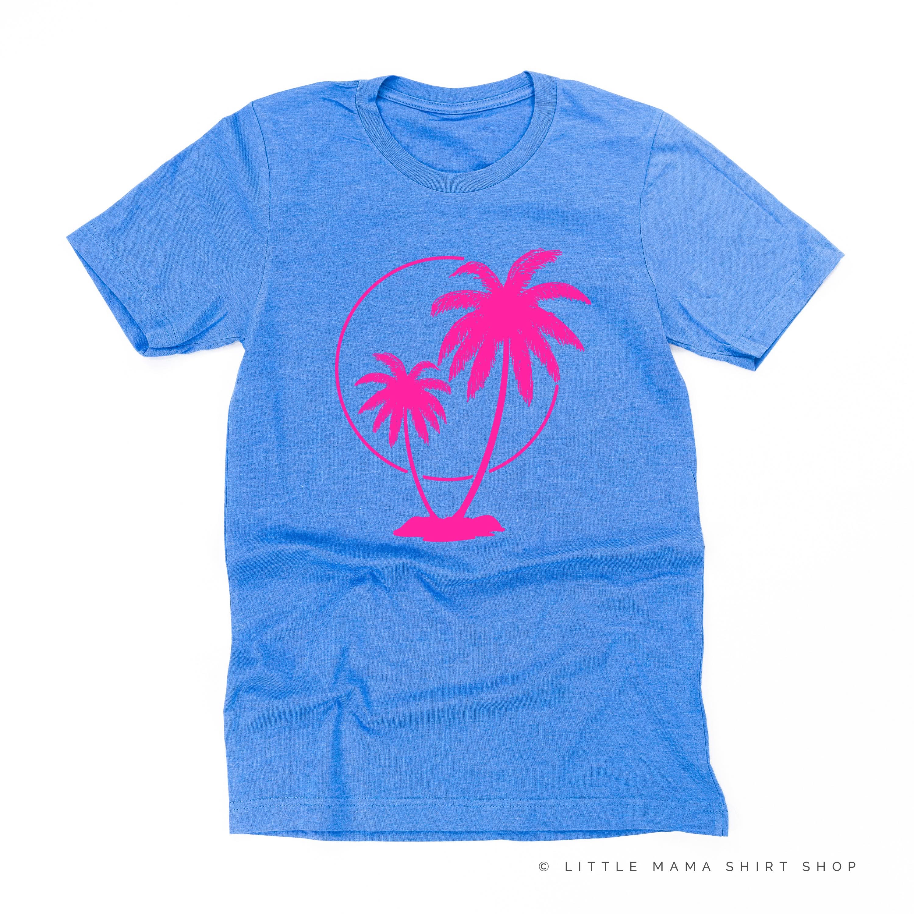 2 PALM TREES WITH SUN - Unisex Tee - Image 3