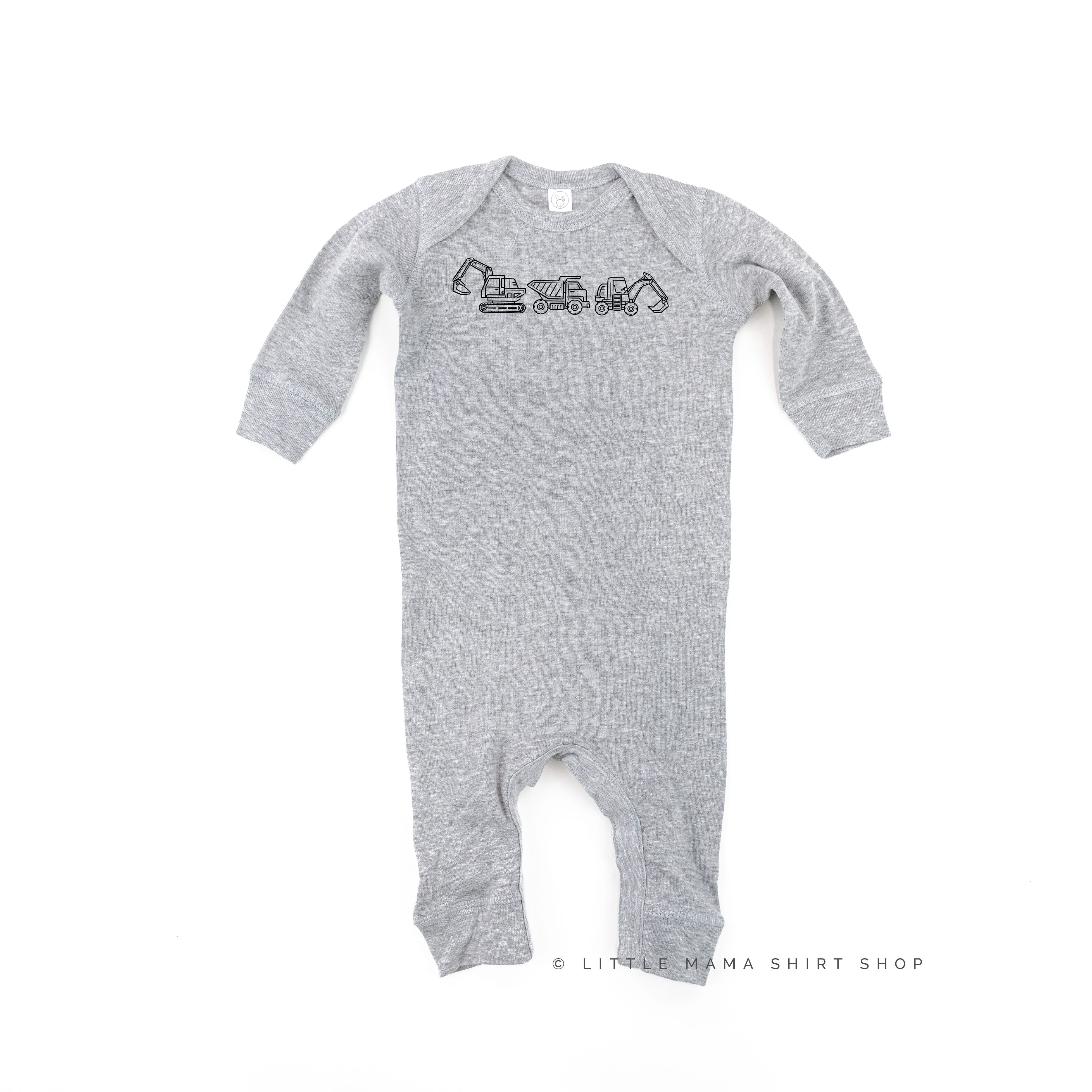 3 In a Row - Construction Trucks - Baby Sleeper - Image 3