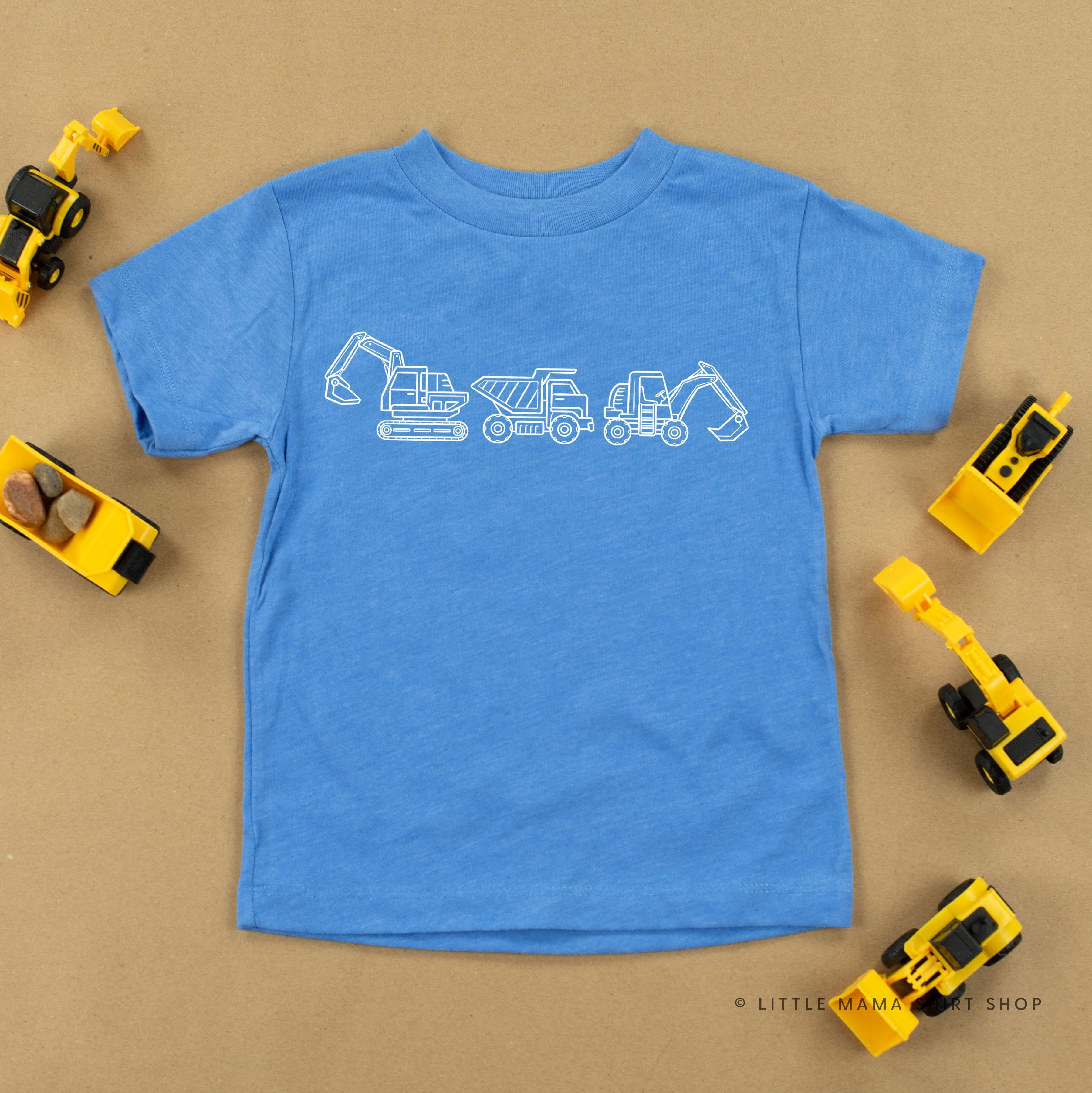 3 In a Row - Construction Trucks - Child Tee - Image 7
