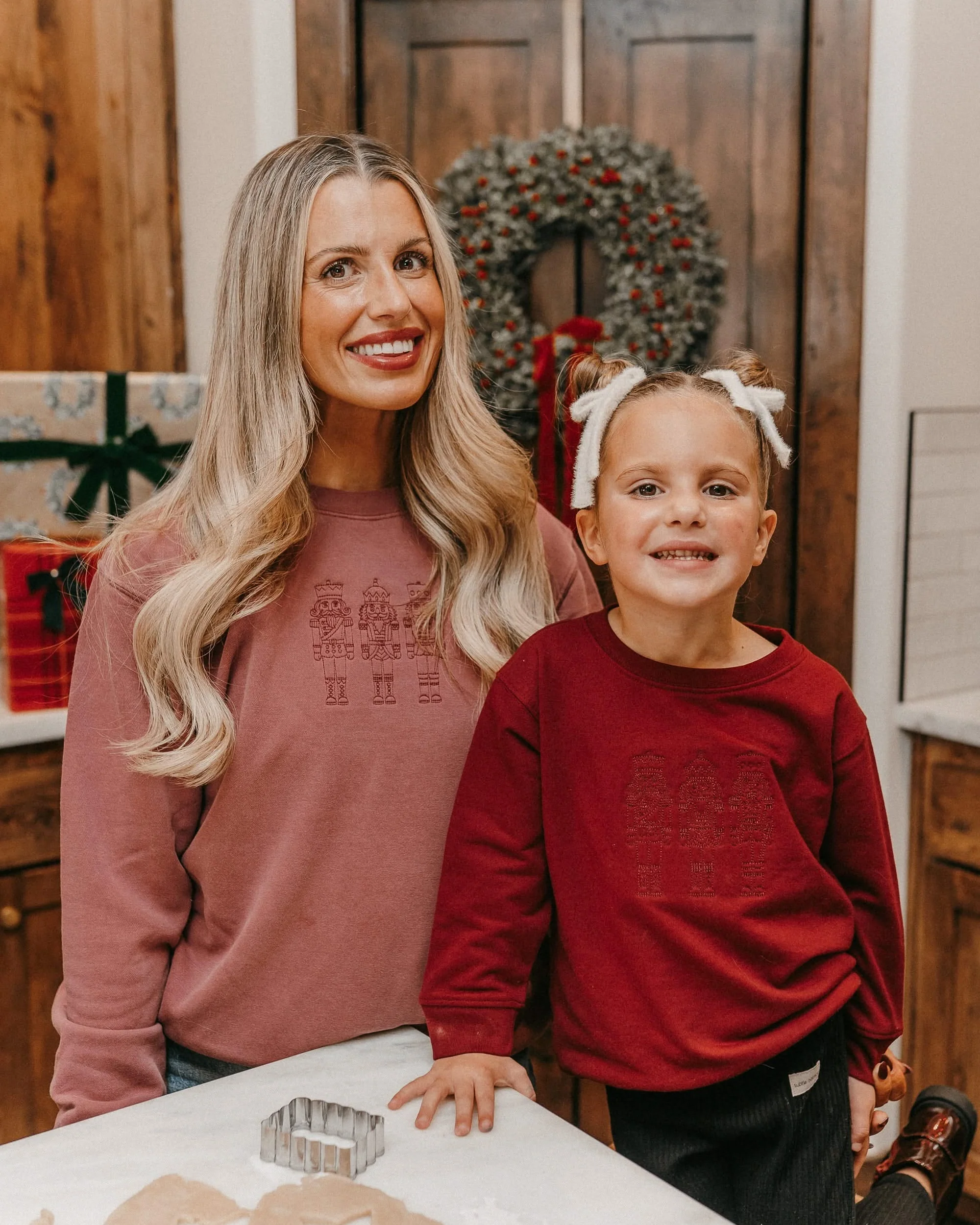 3 Nutcrackers Tone on Tone Embroidered Pigment Crewneck – Classic Holiday Sweatshirt | Little Mama Shirt Shop - Image 5