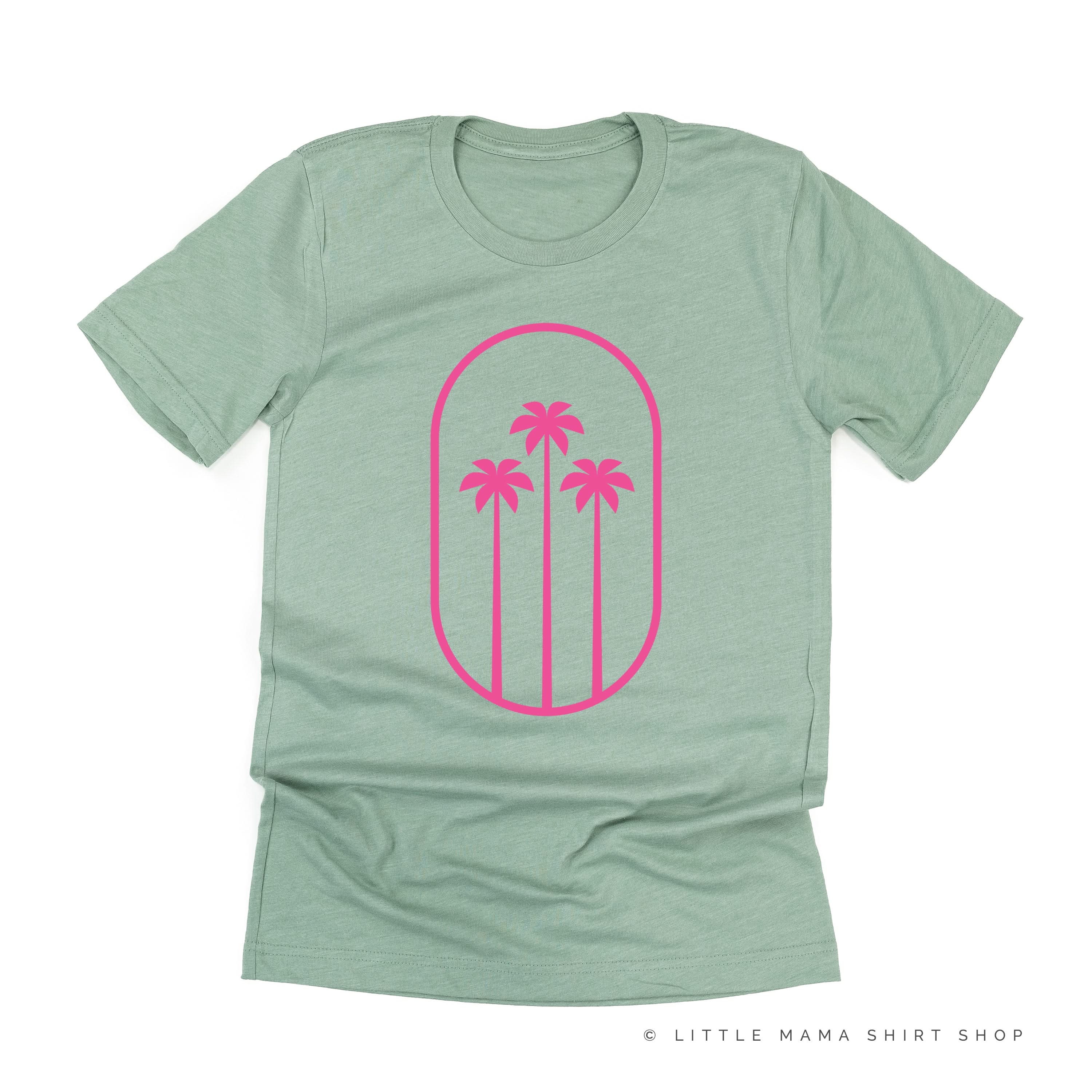 3 PALM TREES IN OVAL - Unisex Tee - Image 4