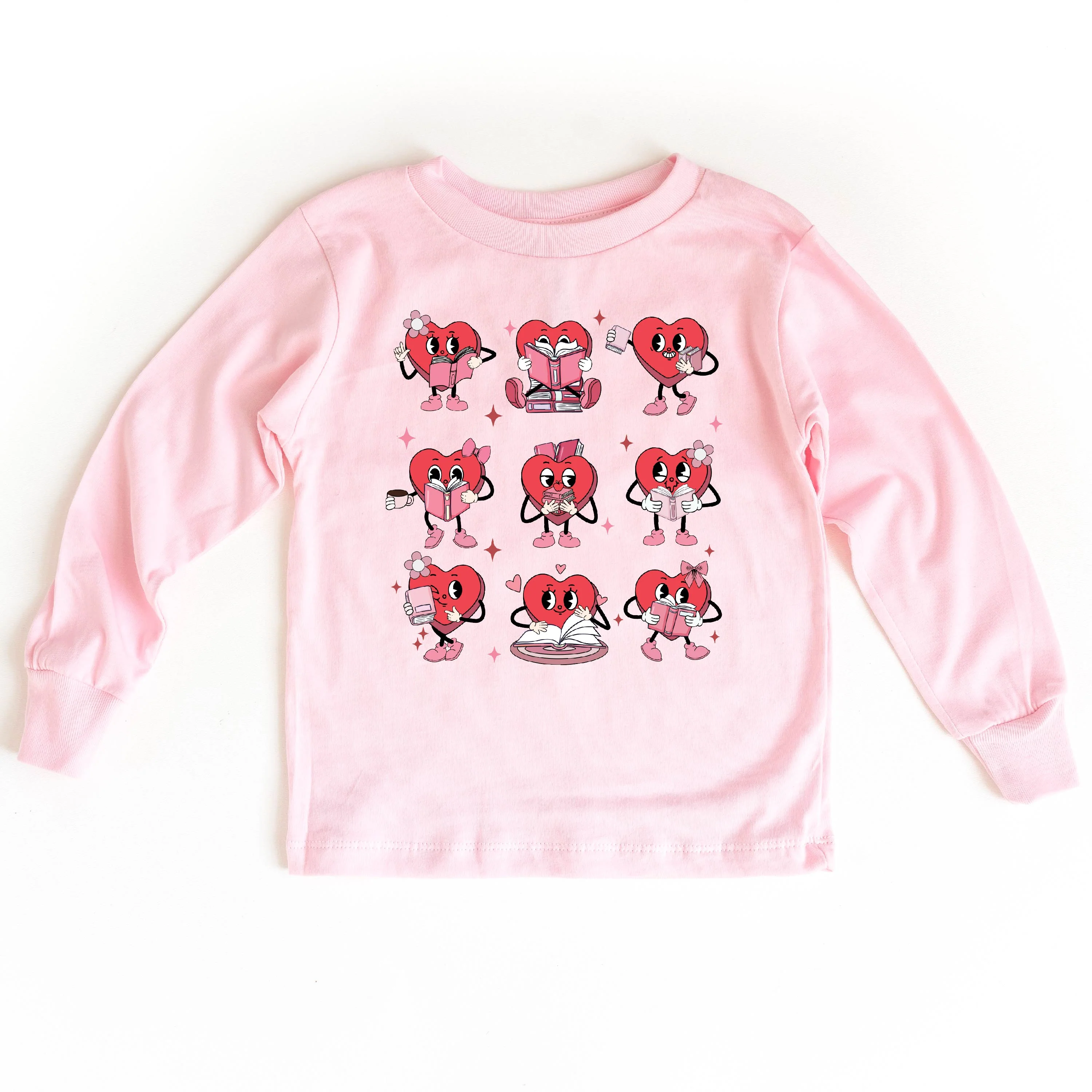 Reading Hearts - Child Long Sleeve Tee - Image 2
