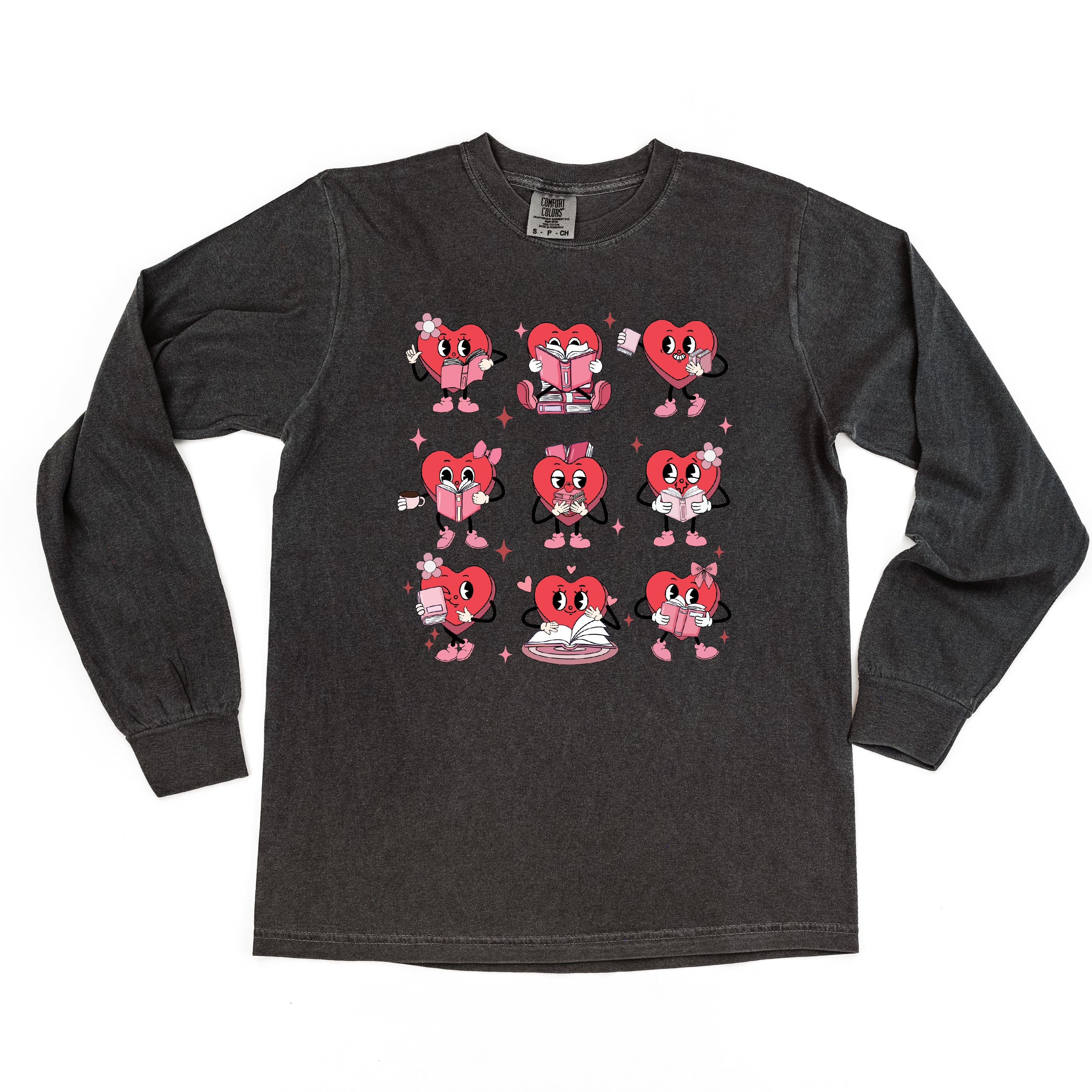 Reading Hearts - Long Sleeve Comfort Colors Tee - Image 6