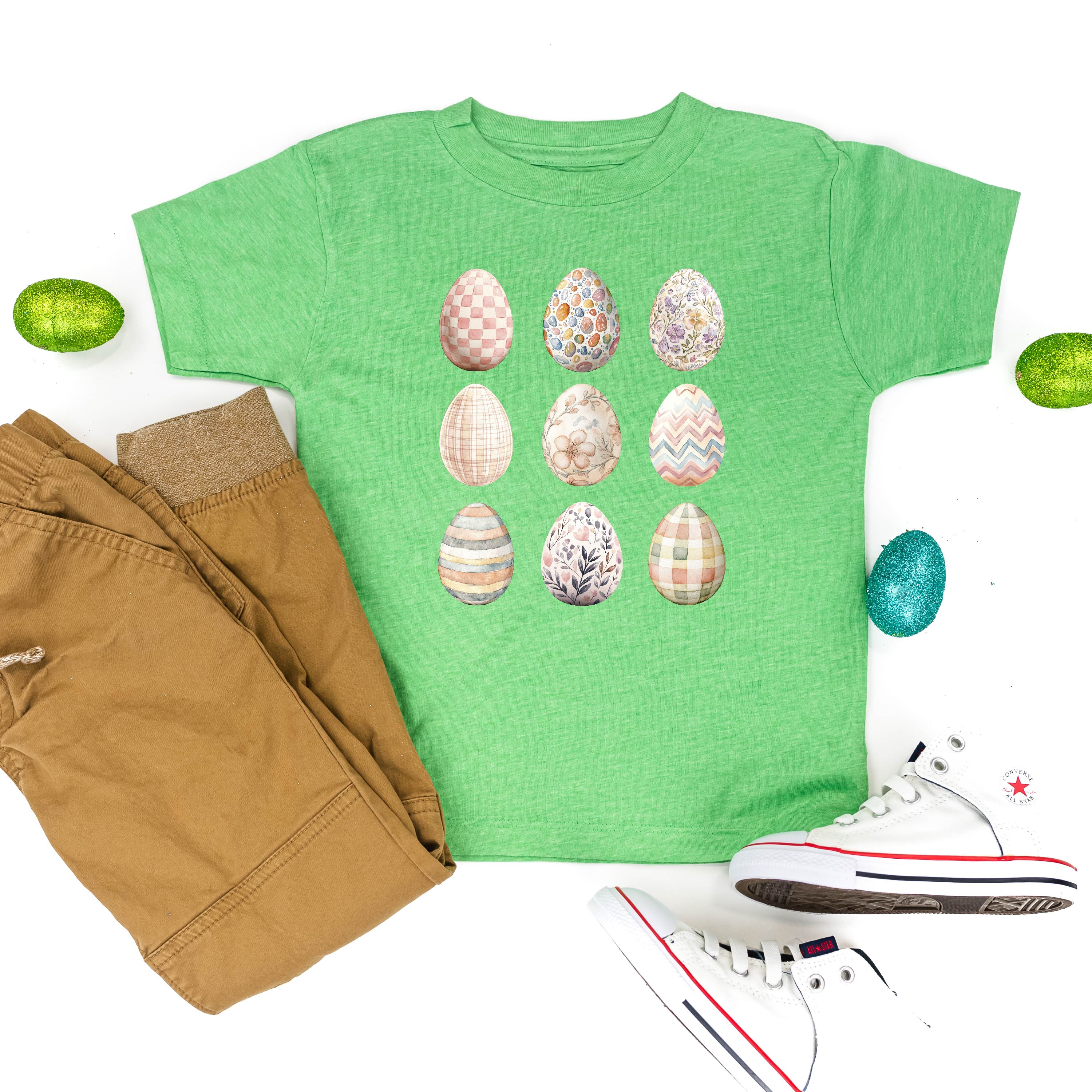 3x3 Painted Eggs - Child Tee - Image 10