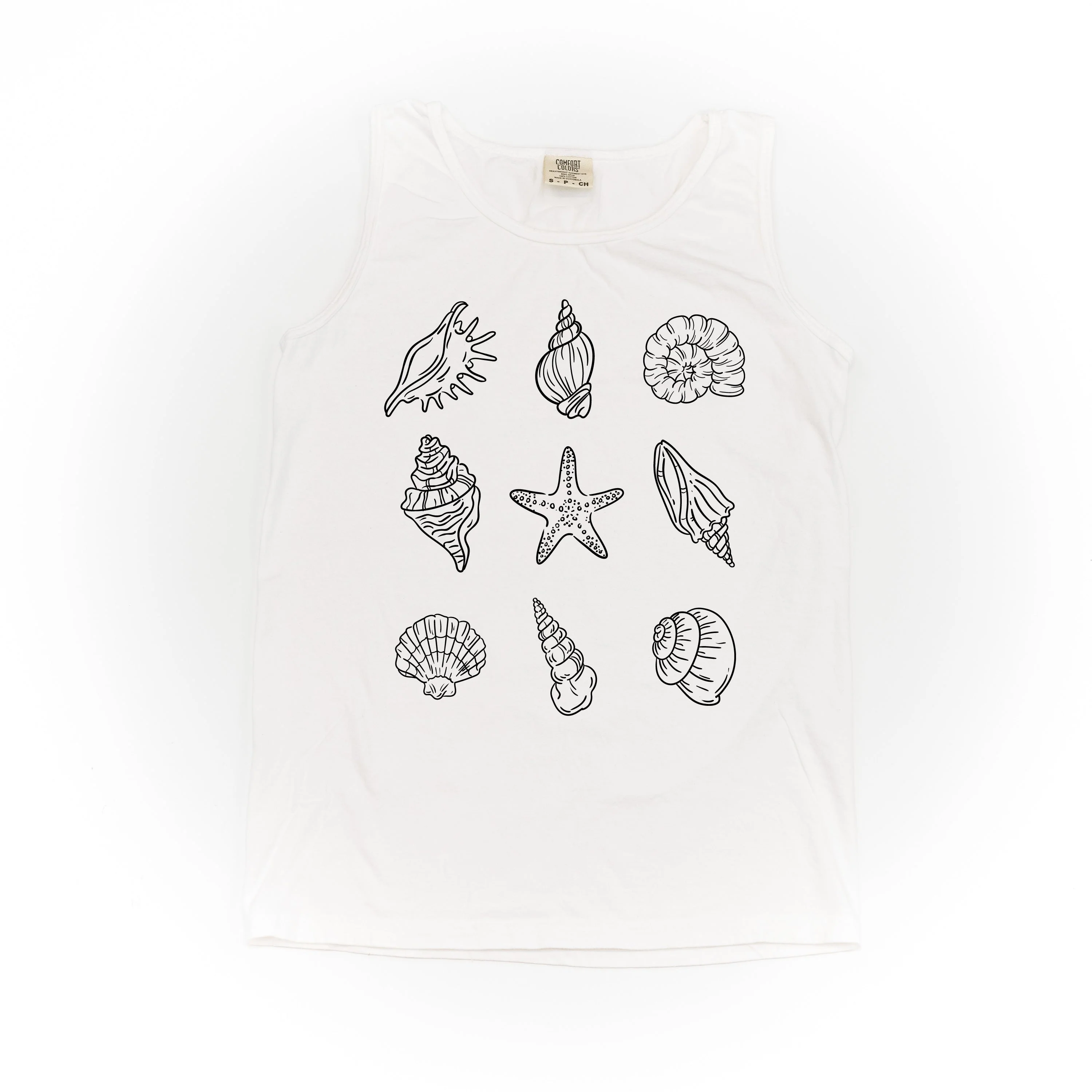 3x3 Seashells - Comfort Colors TANK - Image 14