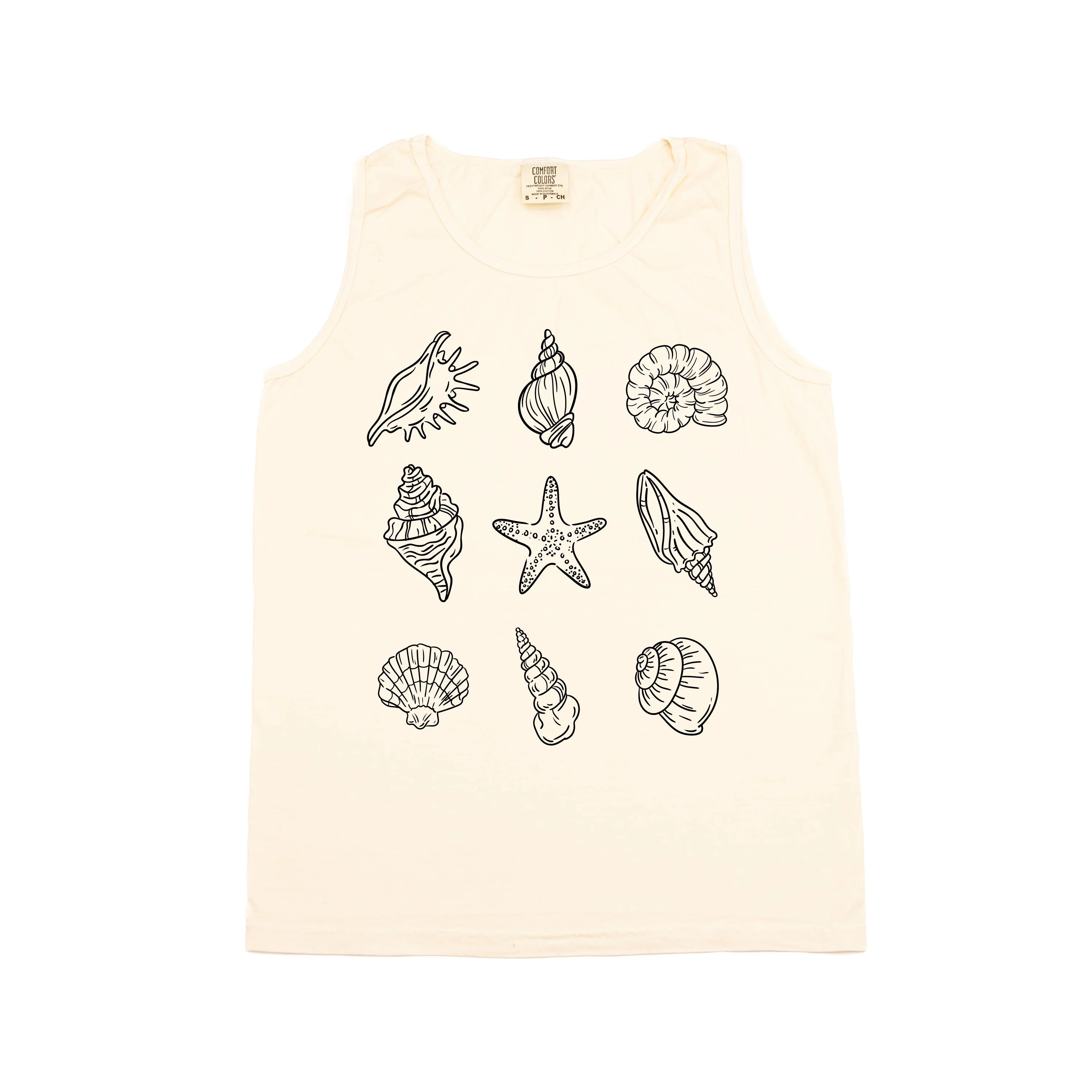 3x3 Seashells - Comfort Colors TANK - Image 4
