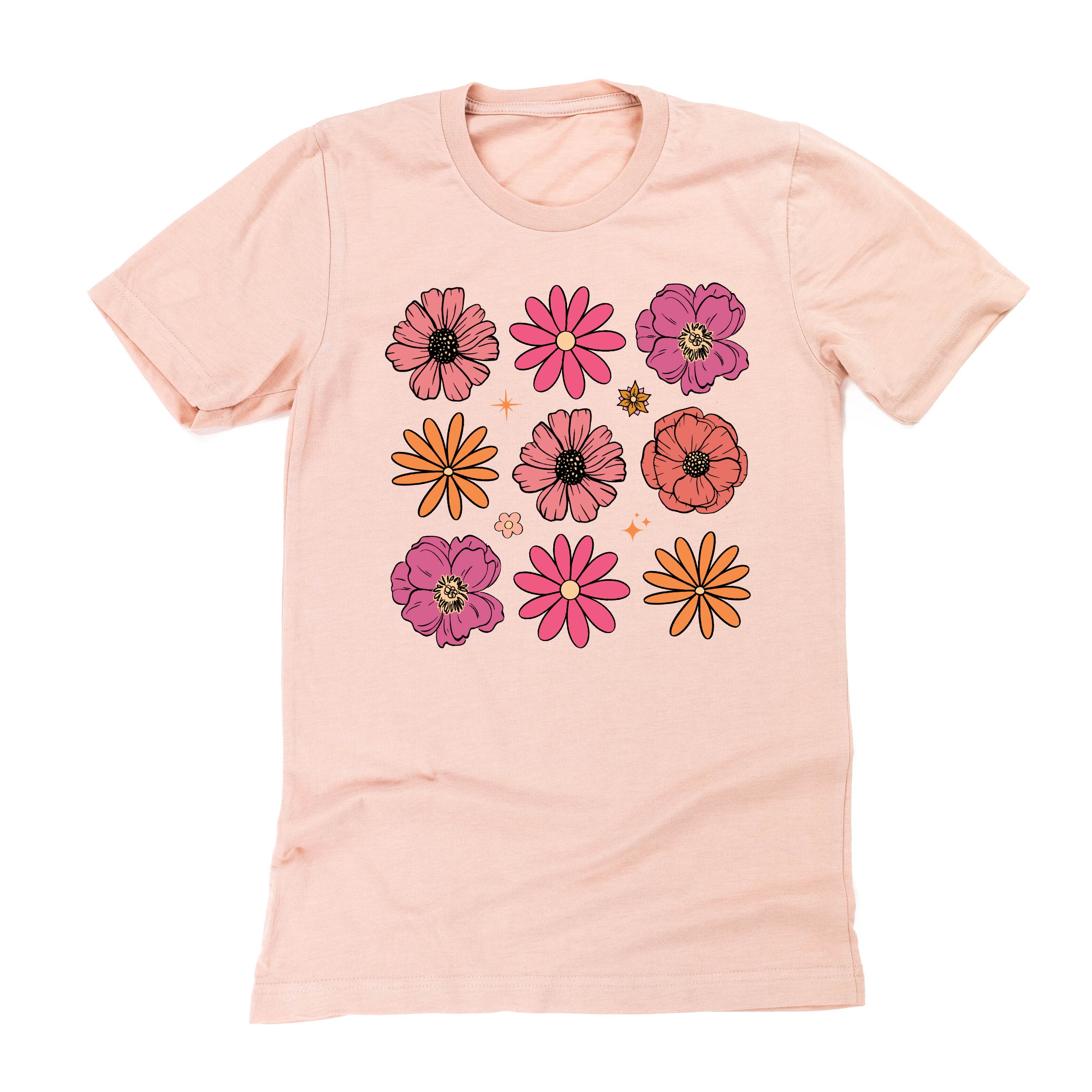 3x3 Spring Flowers - Unisex Tee - Image 5
