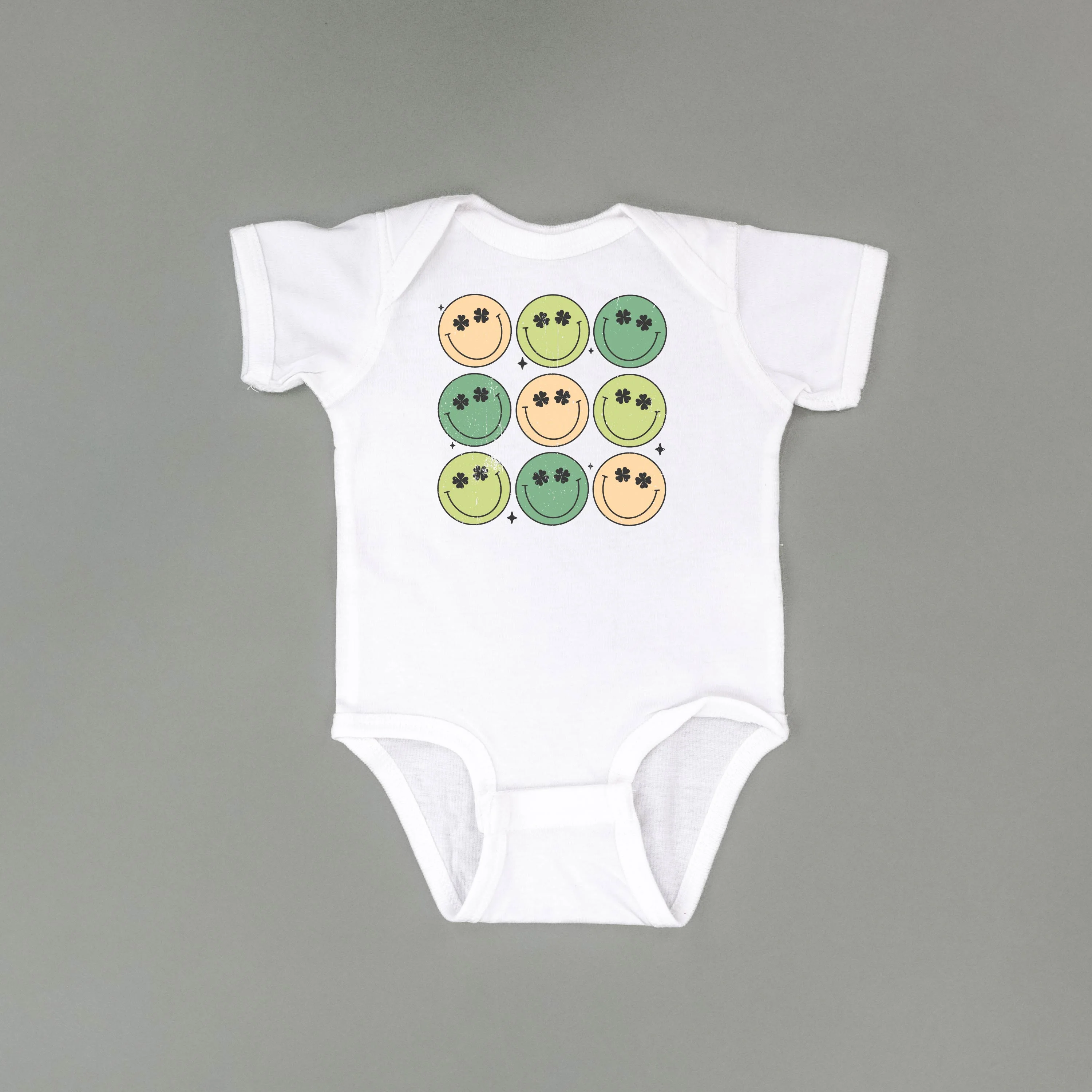 3x3 - St. Patrick's Day Smilies - Infant Bodysuit/Tee - Image 3