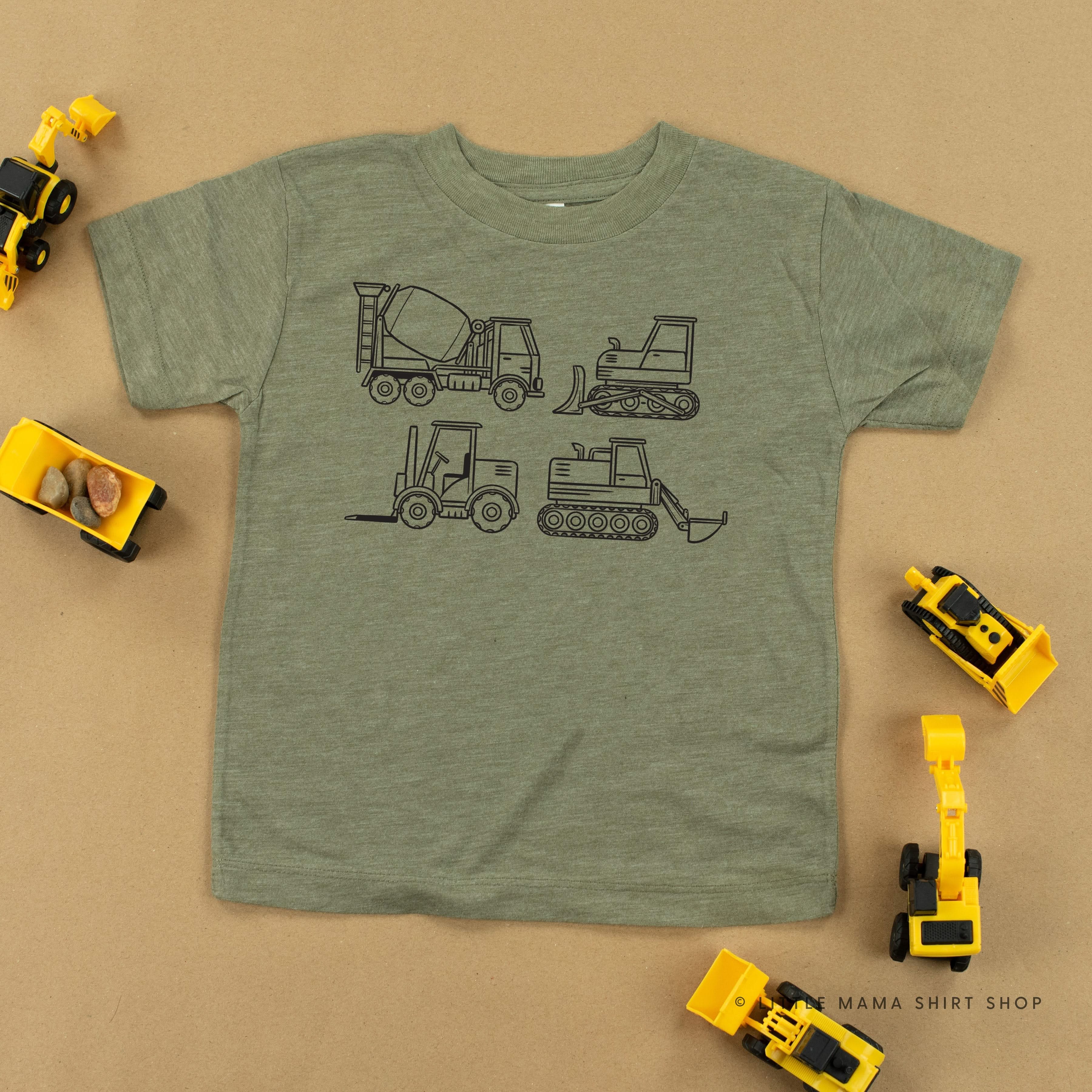 4 Construction Trucks - Child Tee - Image 10