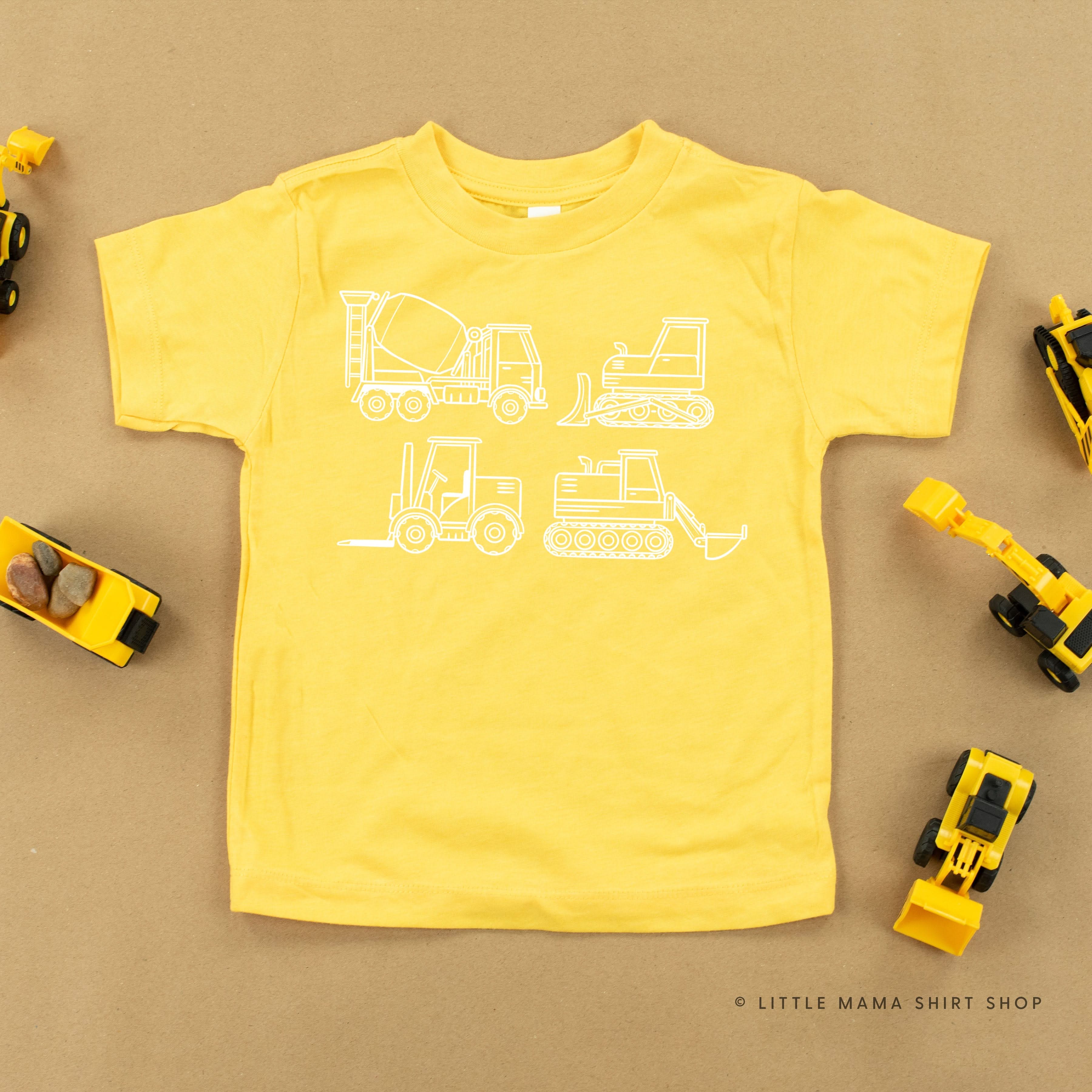 4 Construction Trucks - Child Tee - Image 12