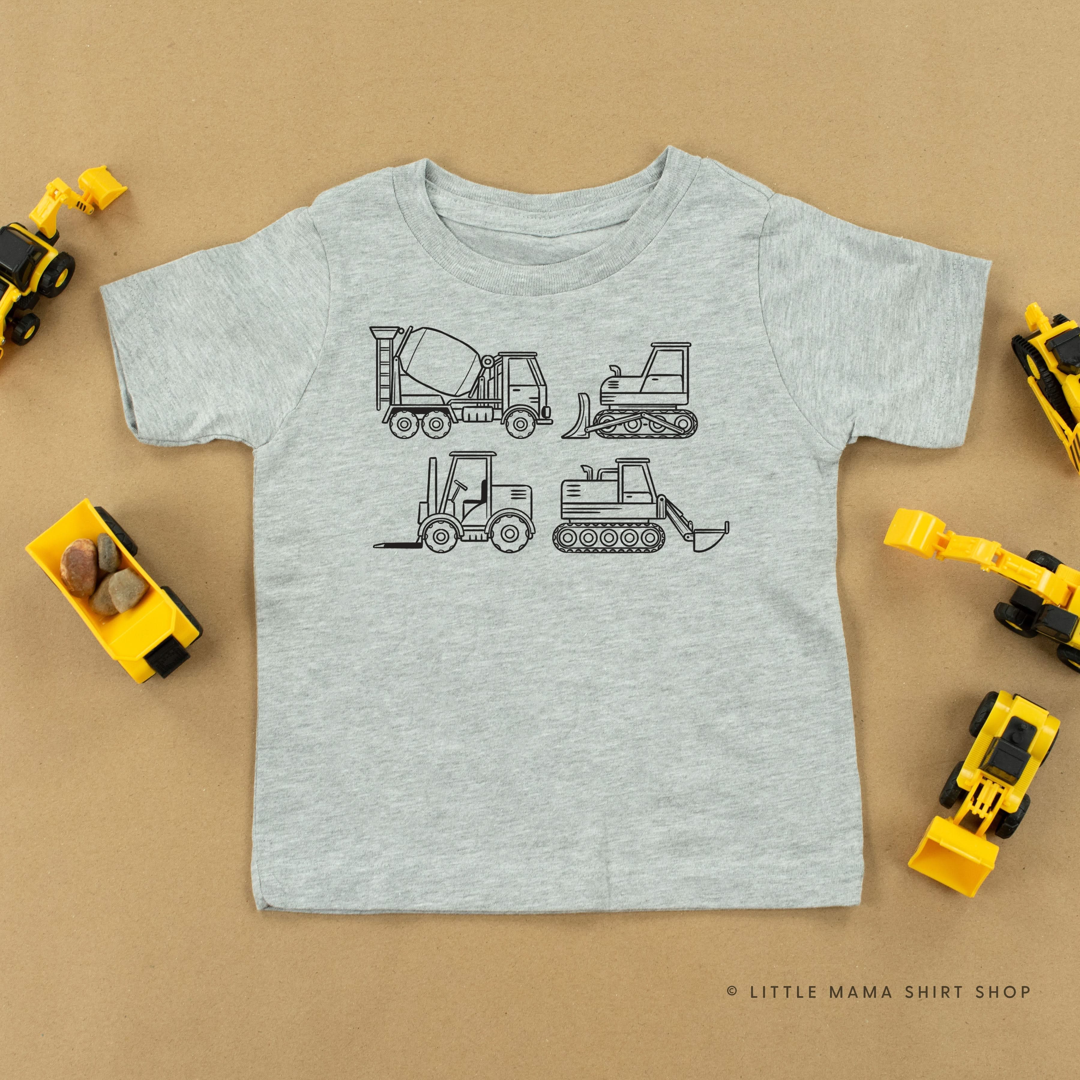 4 Construction Trucks - Child Tee - Image 4