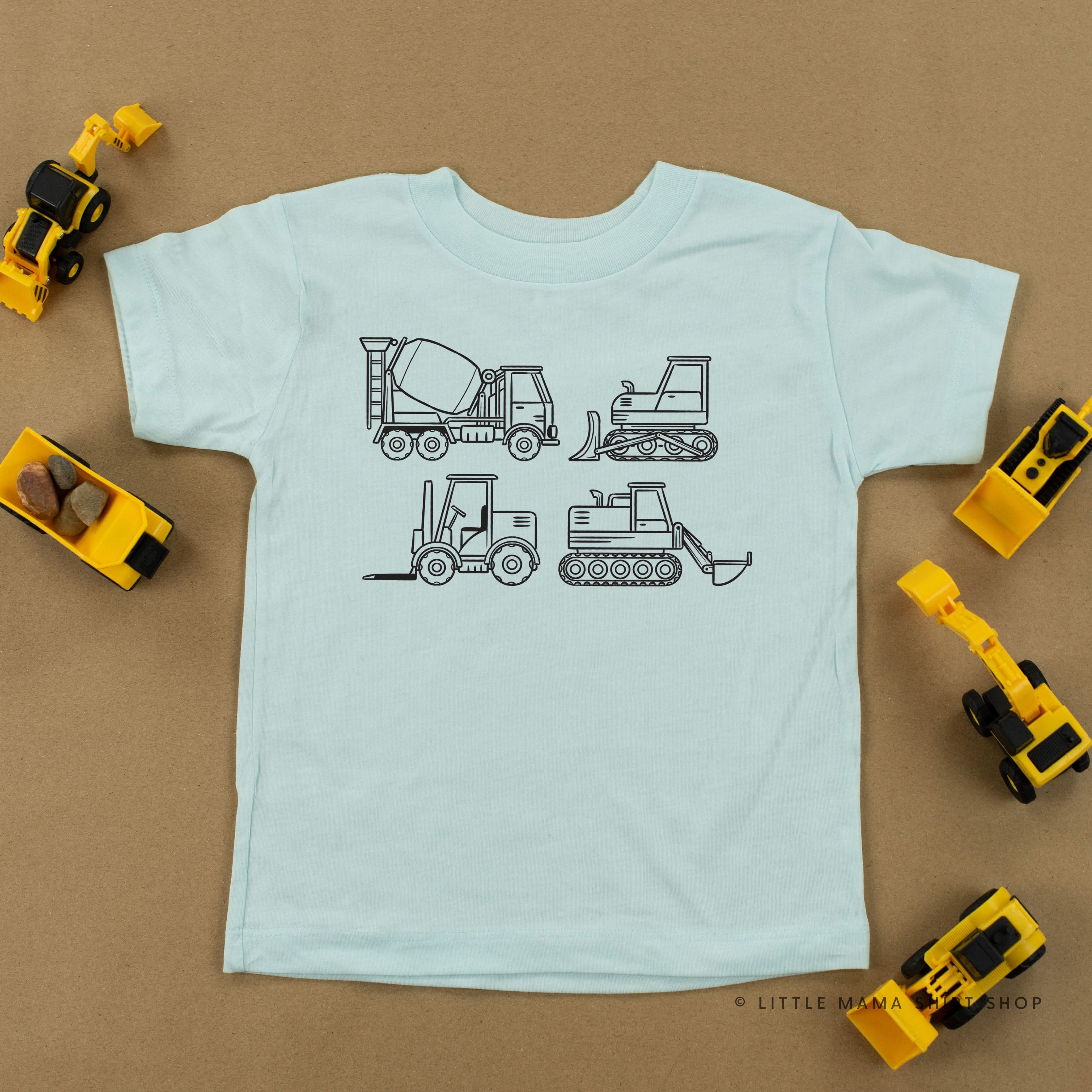 4 Construction Trucks - Child Tee - Image 6