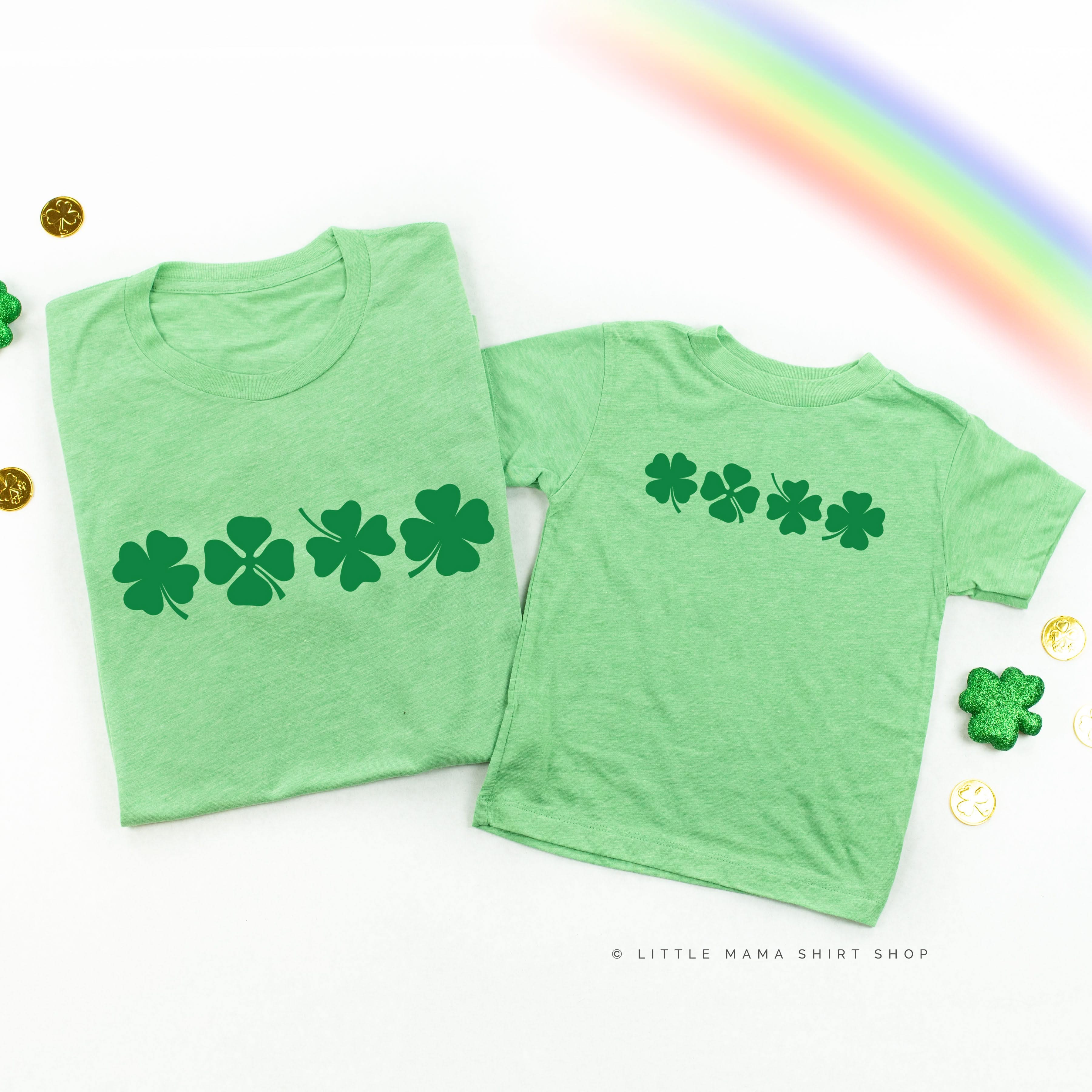 4 Shamrocks - Have a Lucky Day - Set of 2 Tees - Image 4