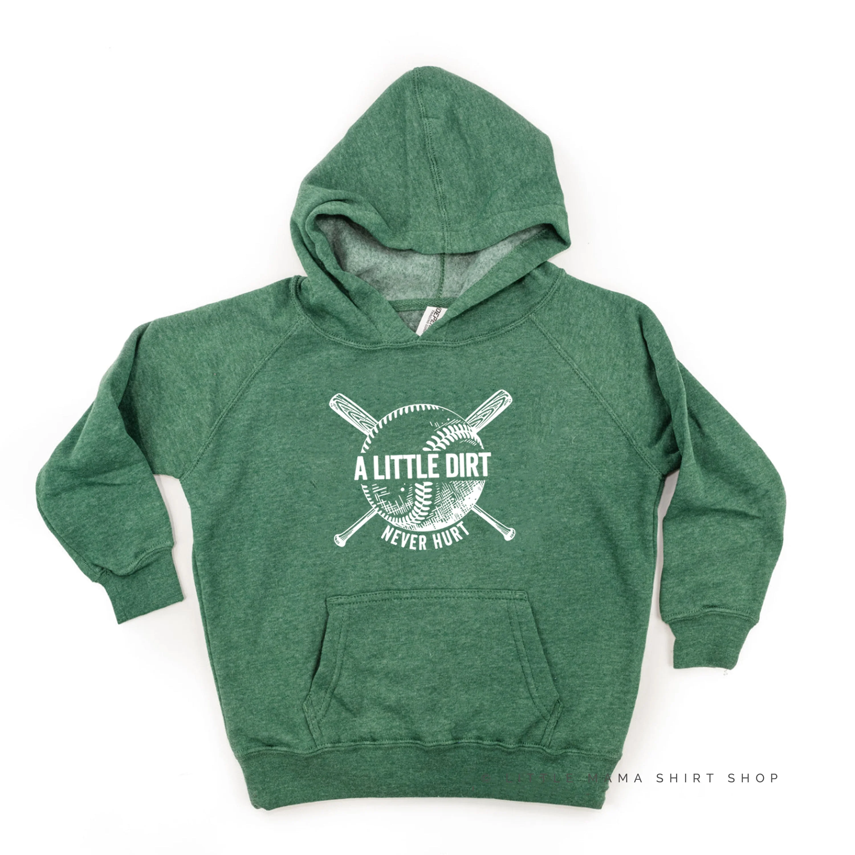 Baseball - A Little Dirt Never Hurt - Child HOODIE - Image 4