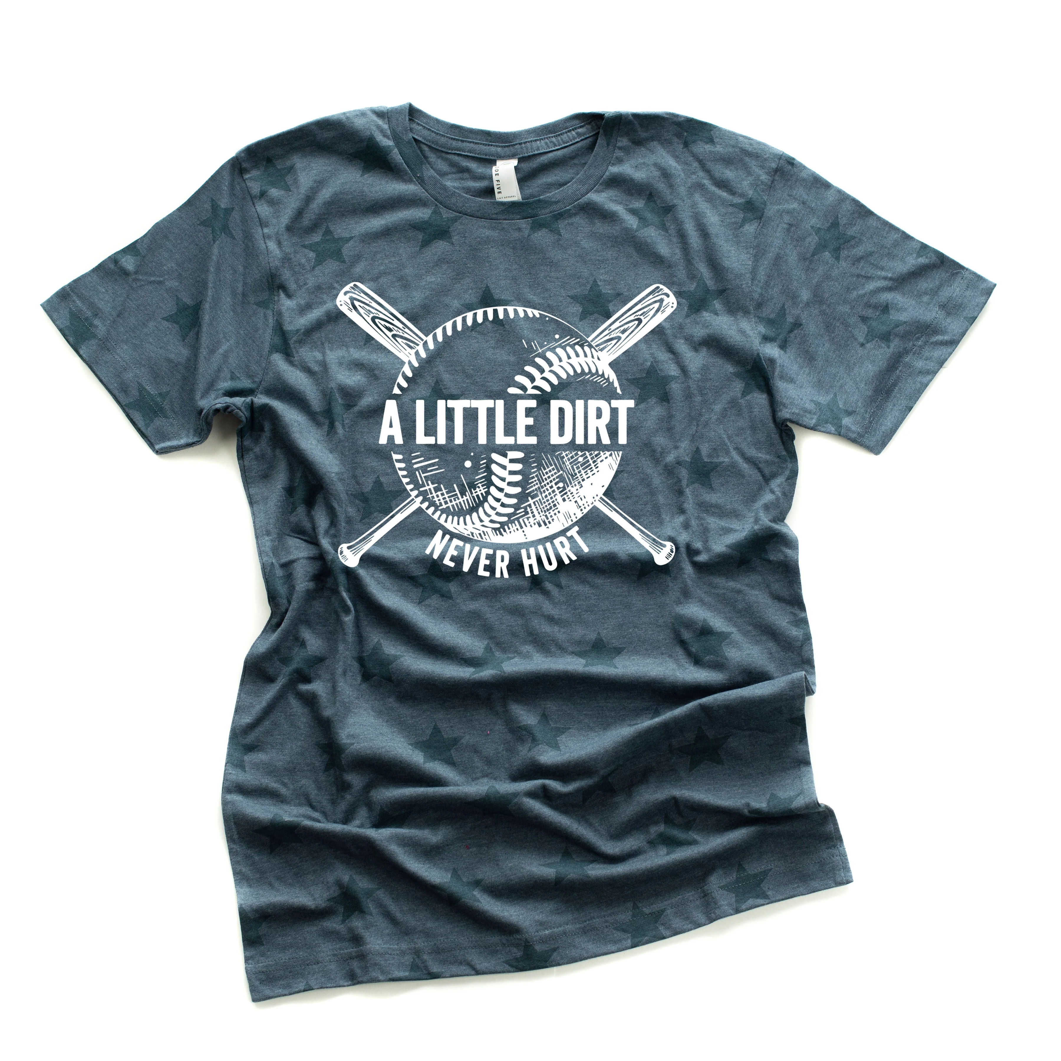 Baseball - A Little Dirt Never Hurt - Unisex STAR Tee - Image 3