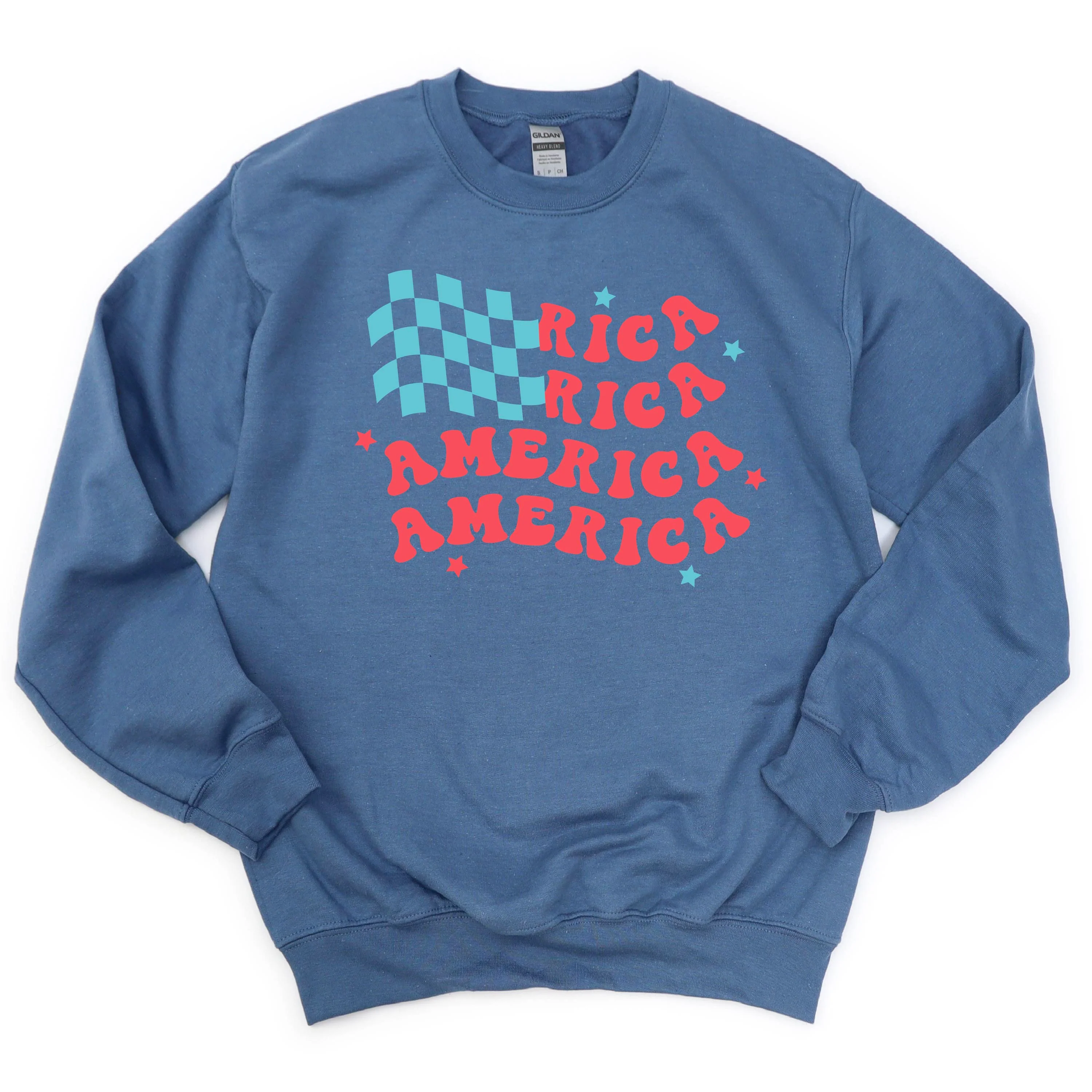 America Checkers Flag - BASIC Fleece - Image 4