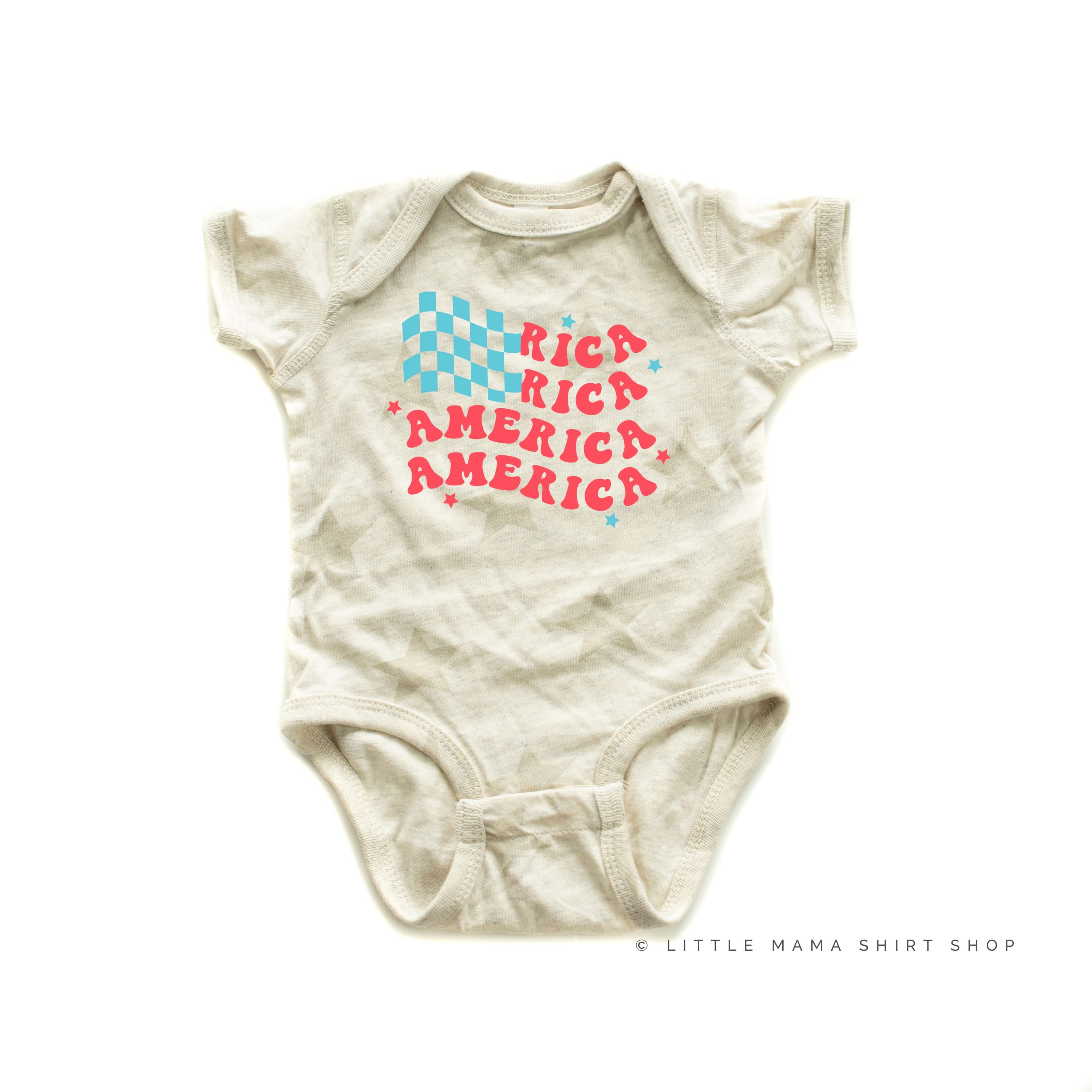 America Checkers Flag - Child STAR Tee - Image 3