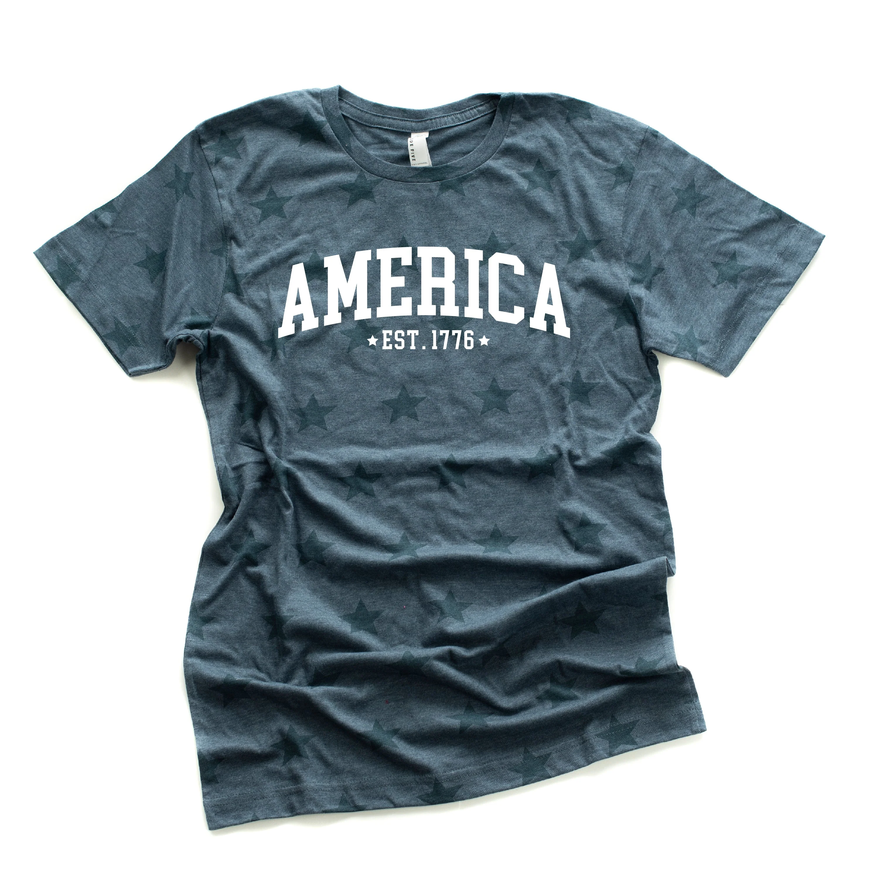 America Est. 1776 - Unisex STAR Tee - Image 3