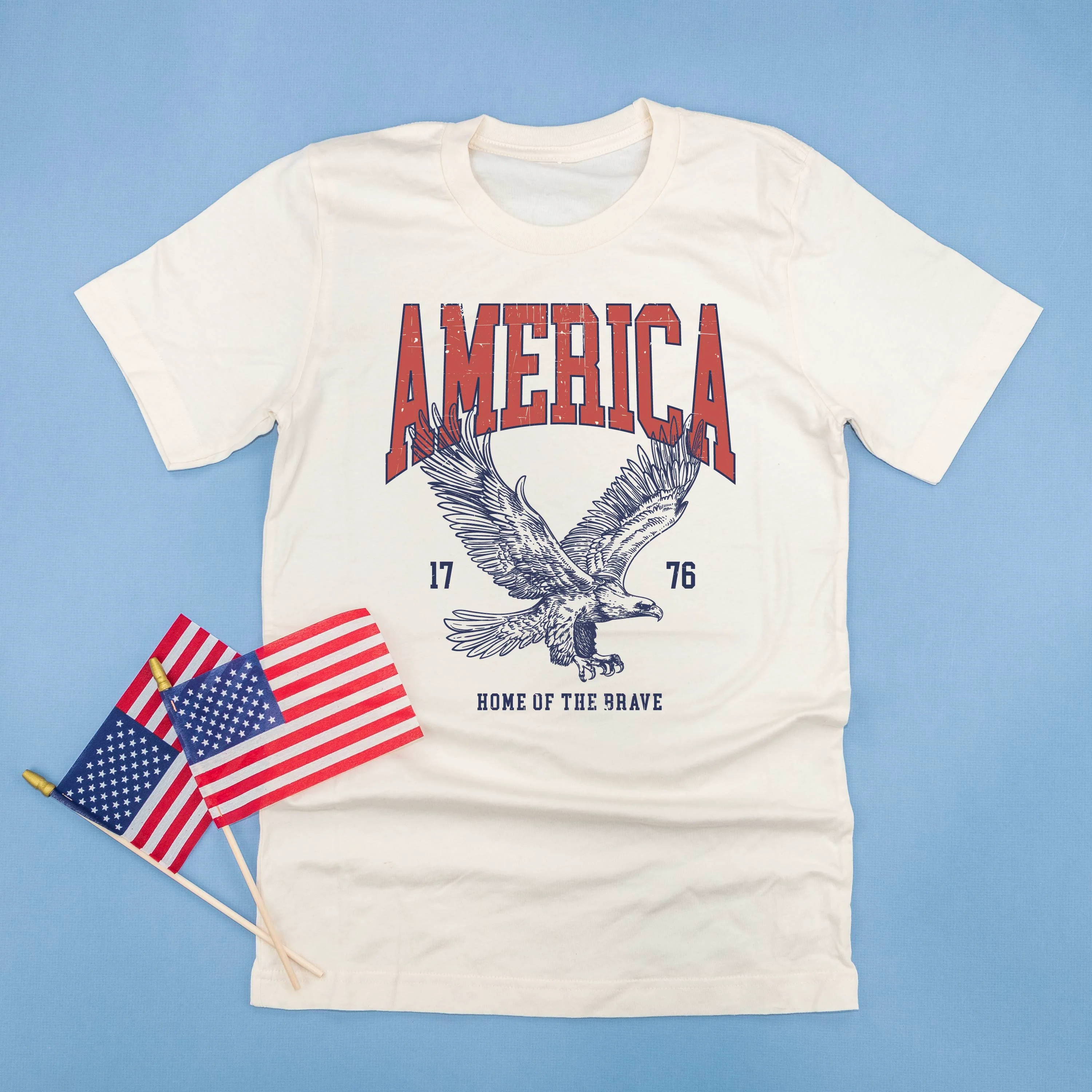 America - Home of the Brave - Unisex Tee - Image 3