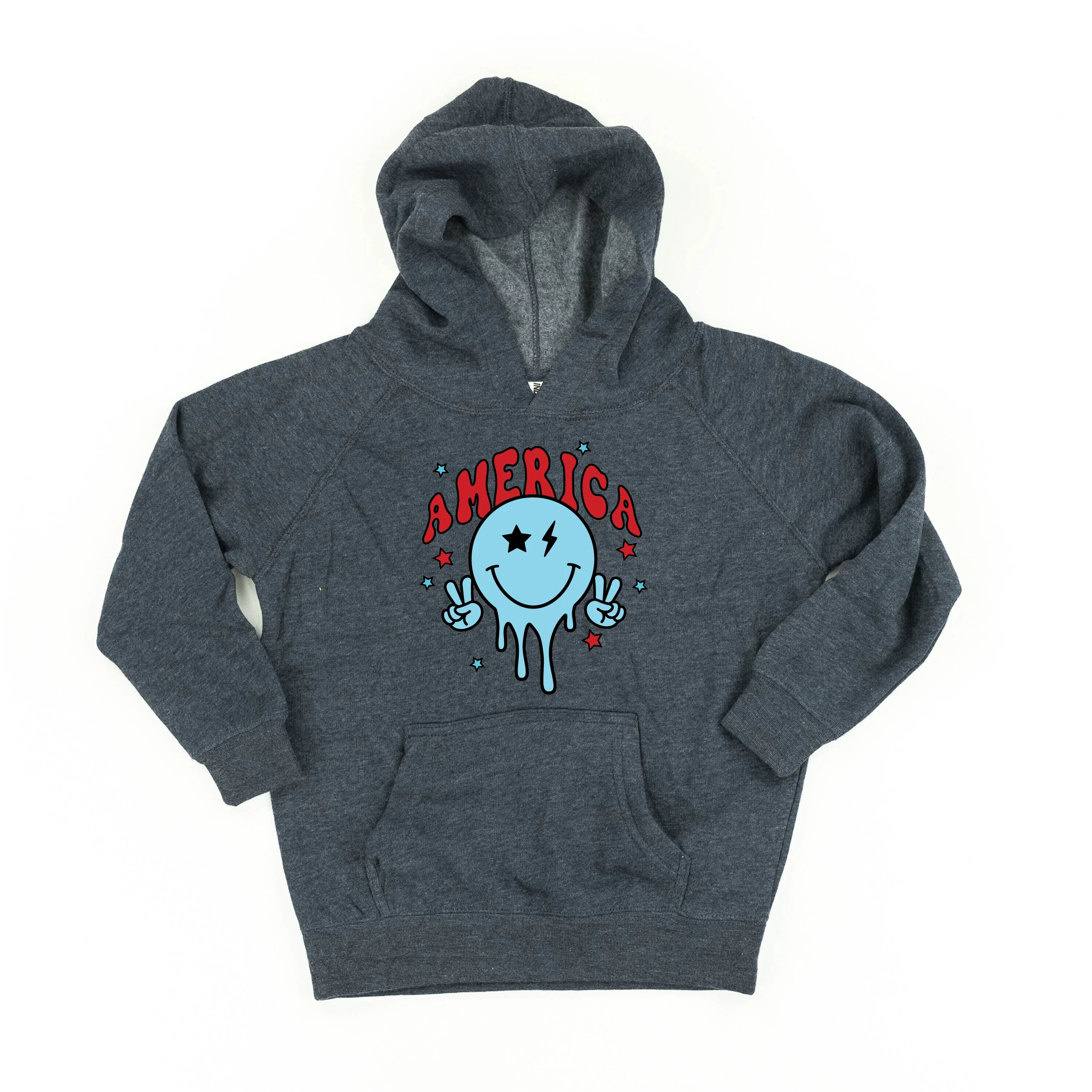America Peace Smiley - Child HOODIE - Image 3