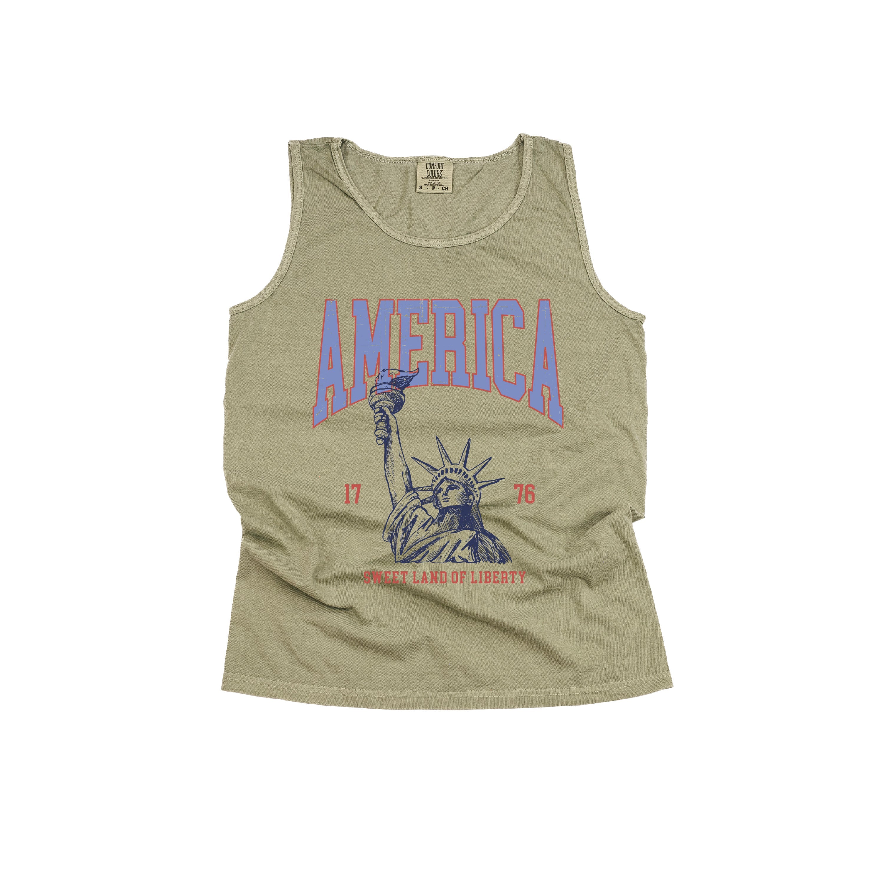 America - Sweet Land of Liberty - Comfort Colors TANK - Image 3