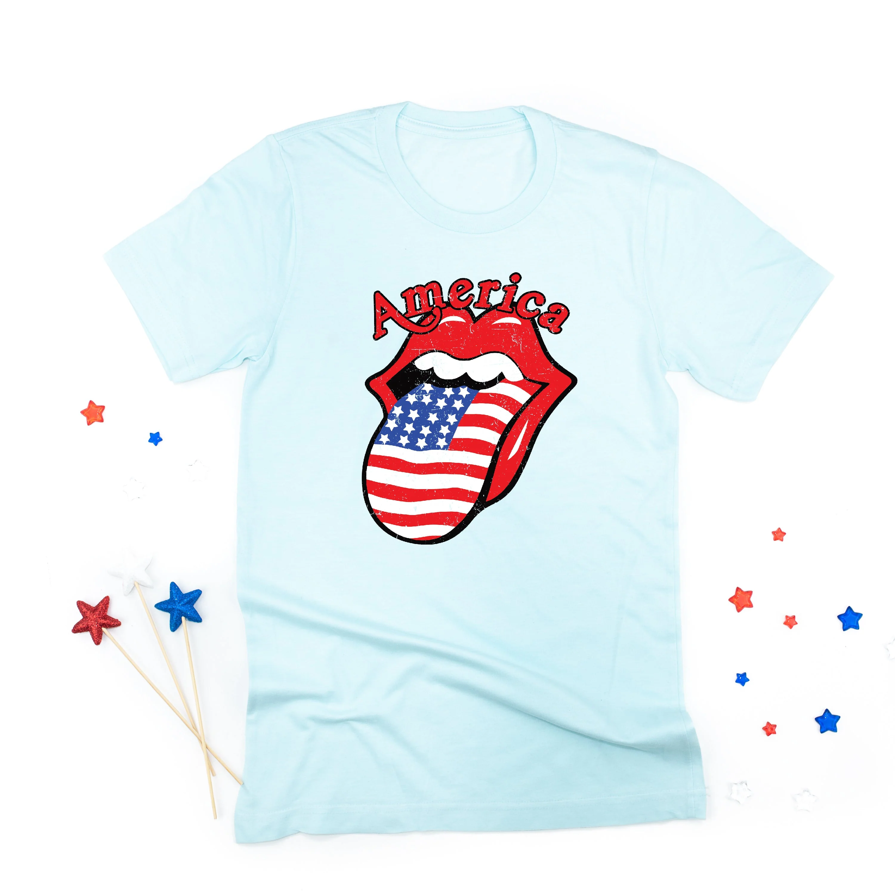 America - Tongue - Unisex Tee - Image 6