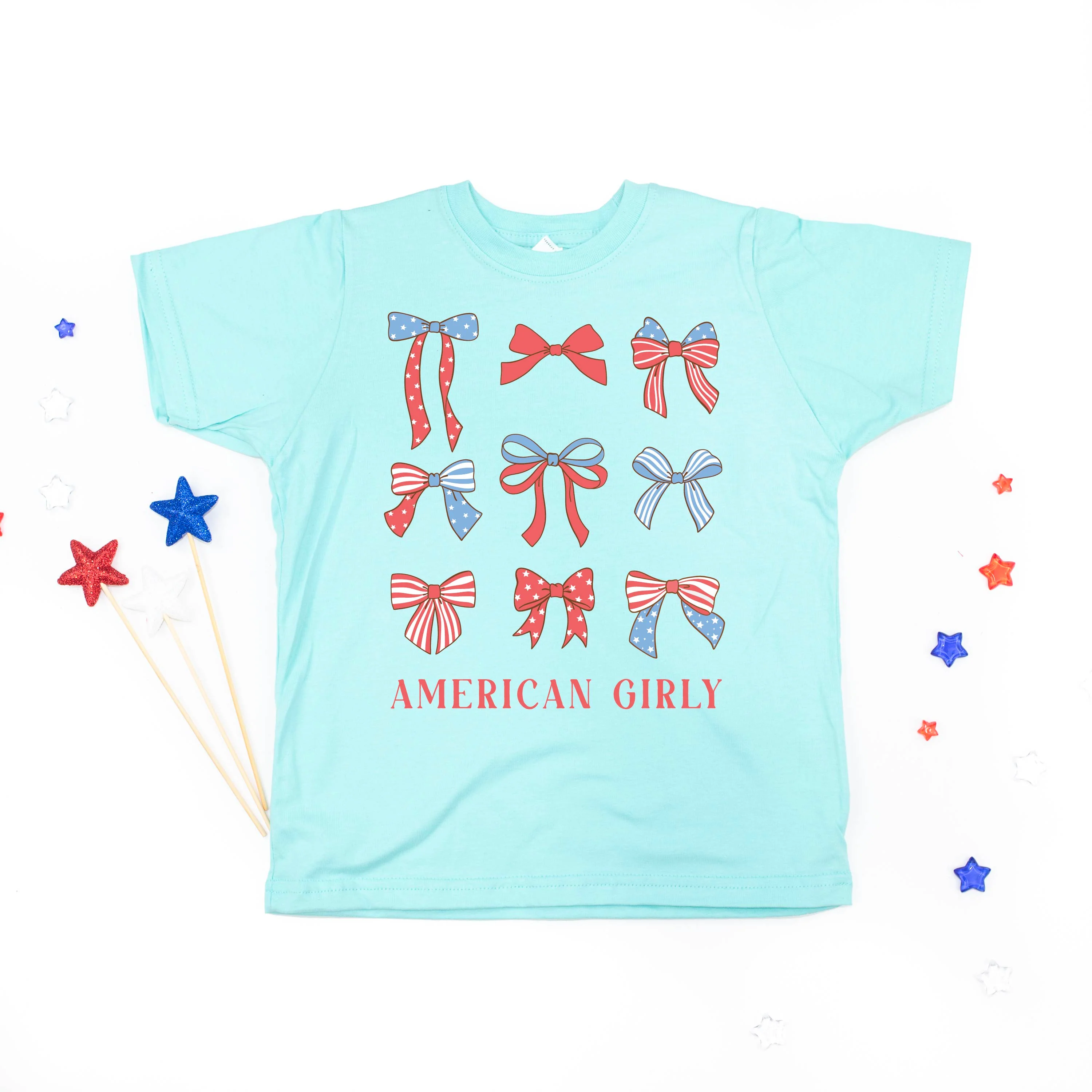 American Girly - Bows - Child Tee - Image 8