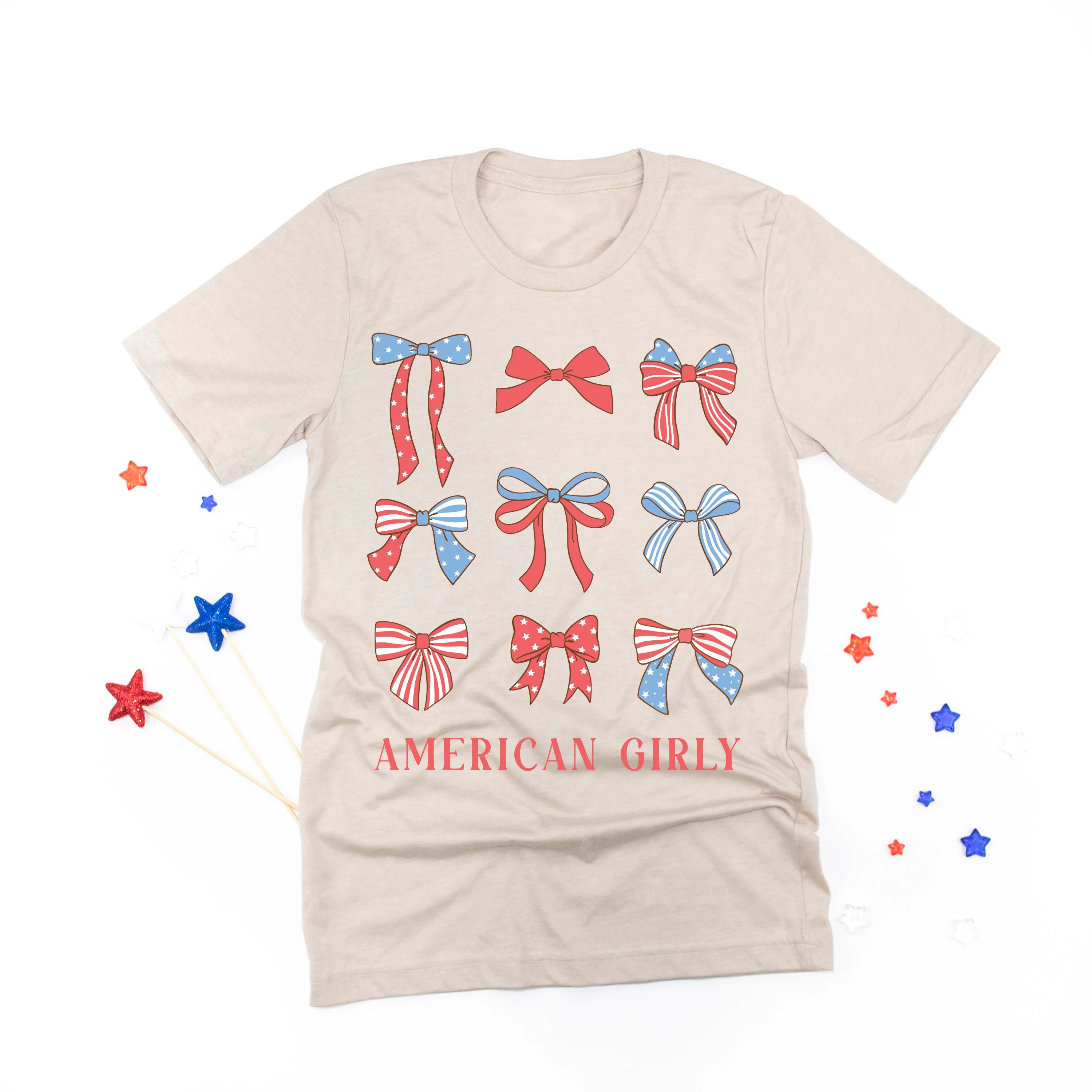 American Girly - Bows - Unisex Tee - Image 7