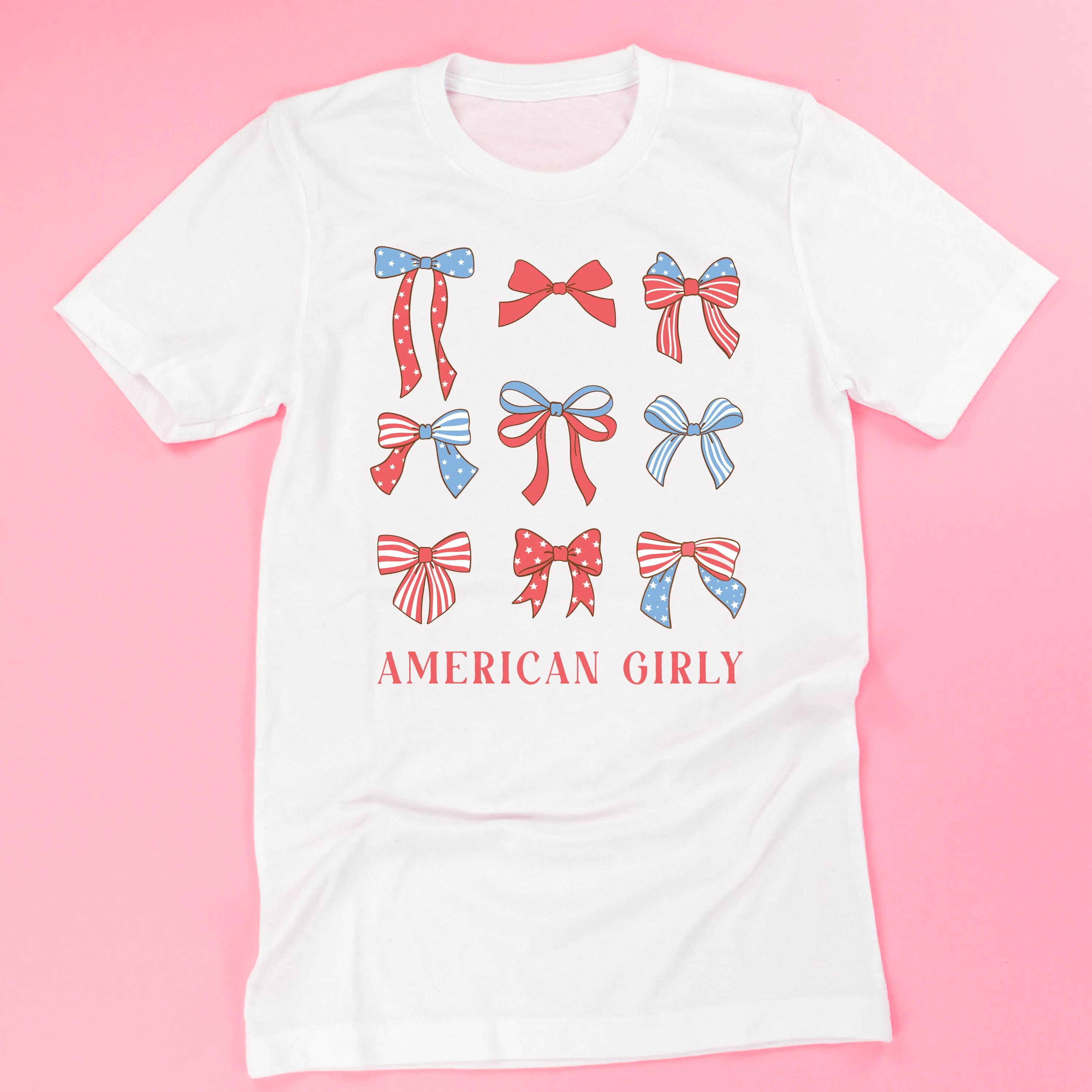American Girly - Bows - Unisex Tee - Image 8