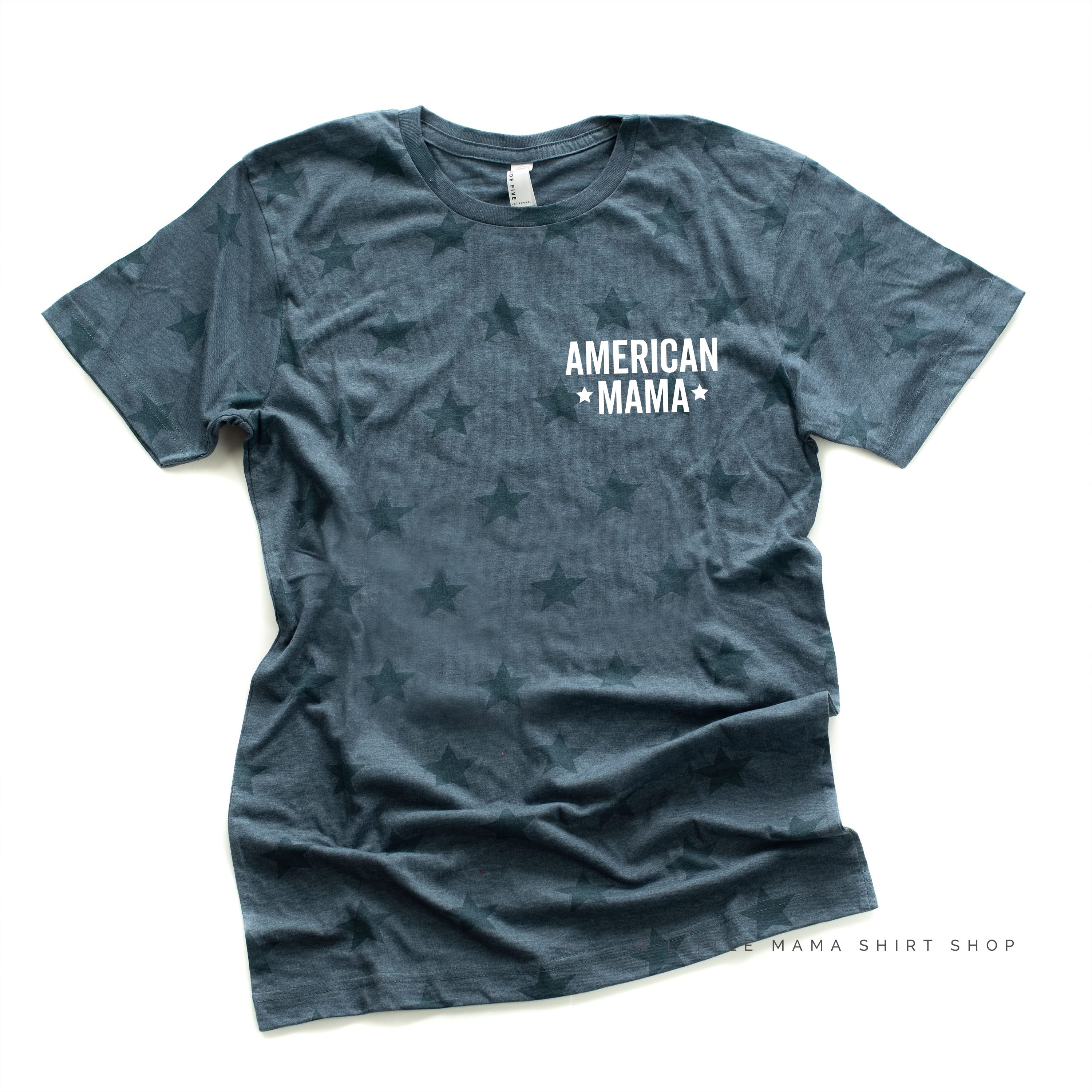American Mama - Block (pocket) - Unisex STAR Tee - Image 3