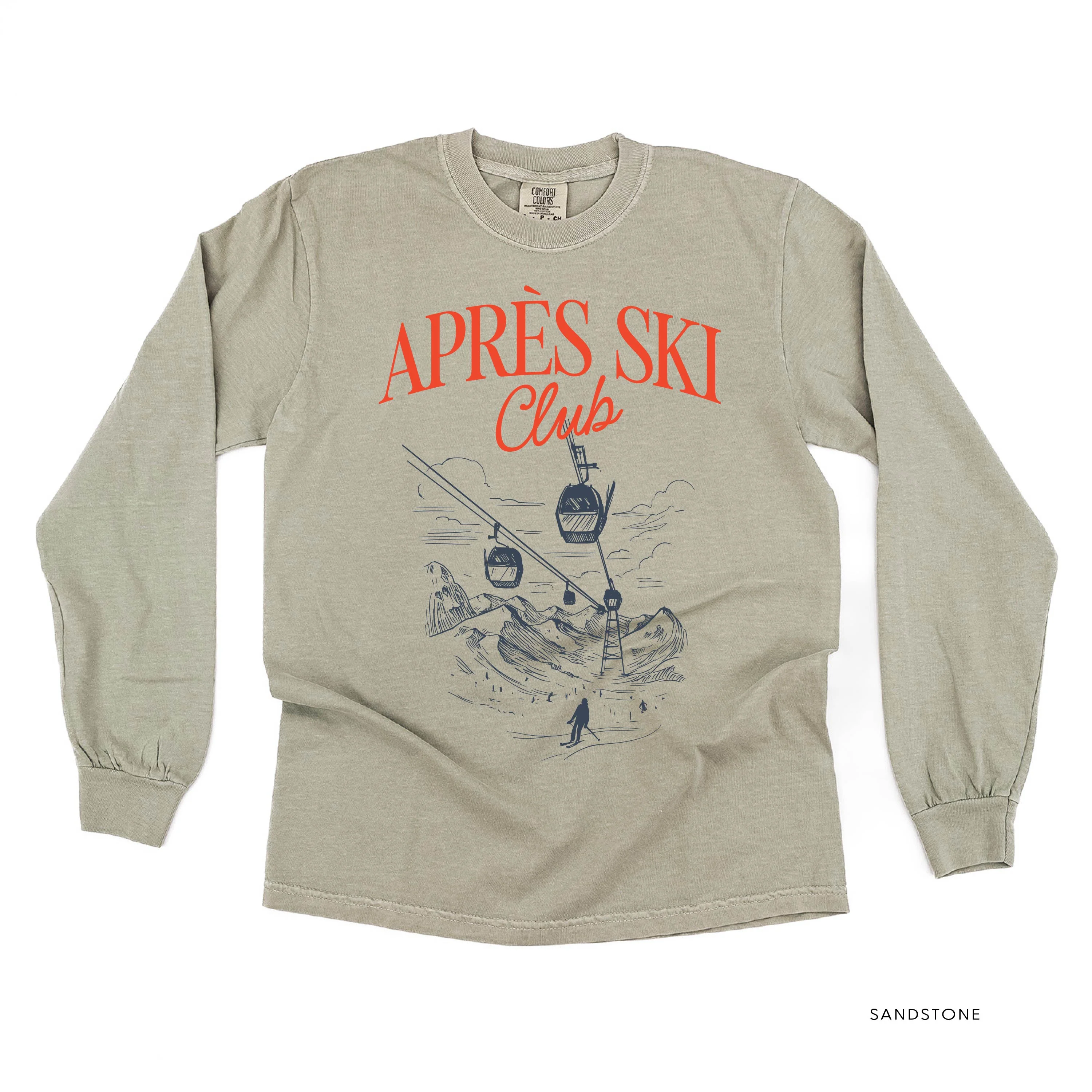 Apres Ski Club - Long Sleeve Comfort Colors Tee - Image 3