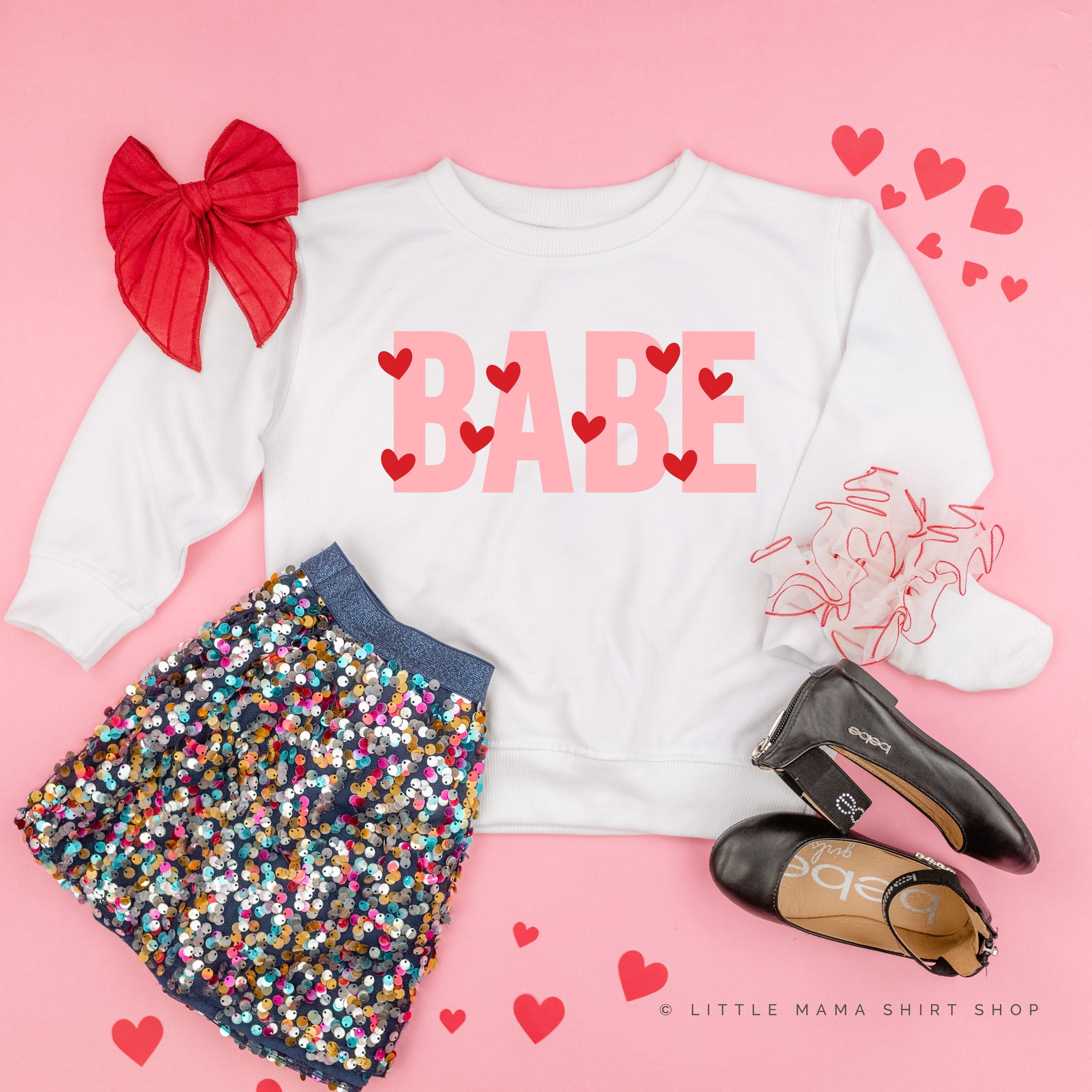 Babe - Mini Hearts - Child Sweater - Image 6