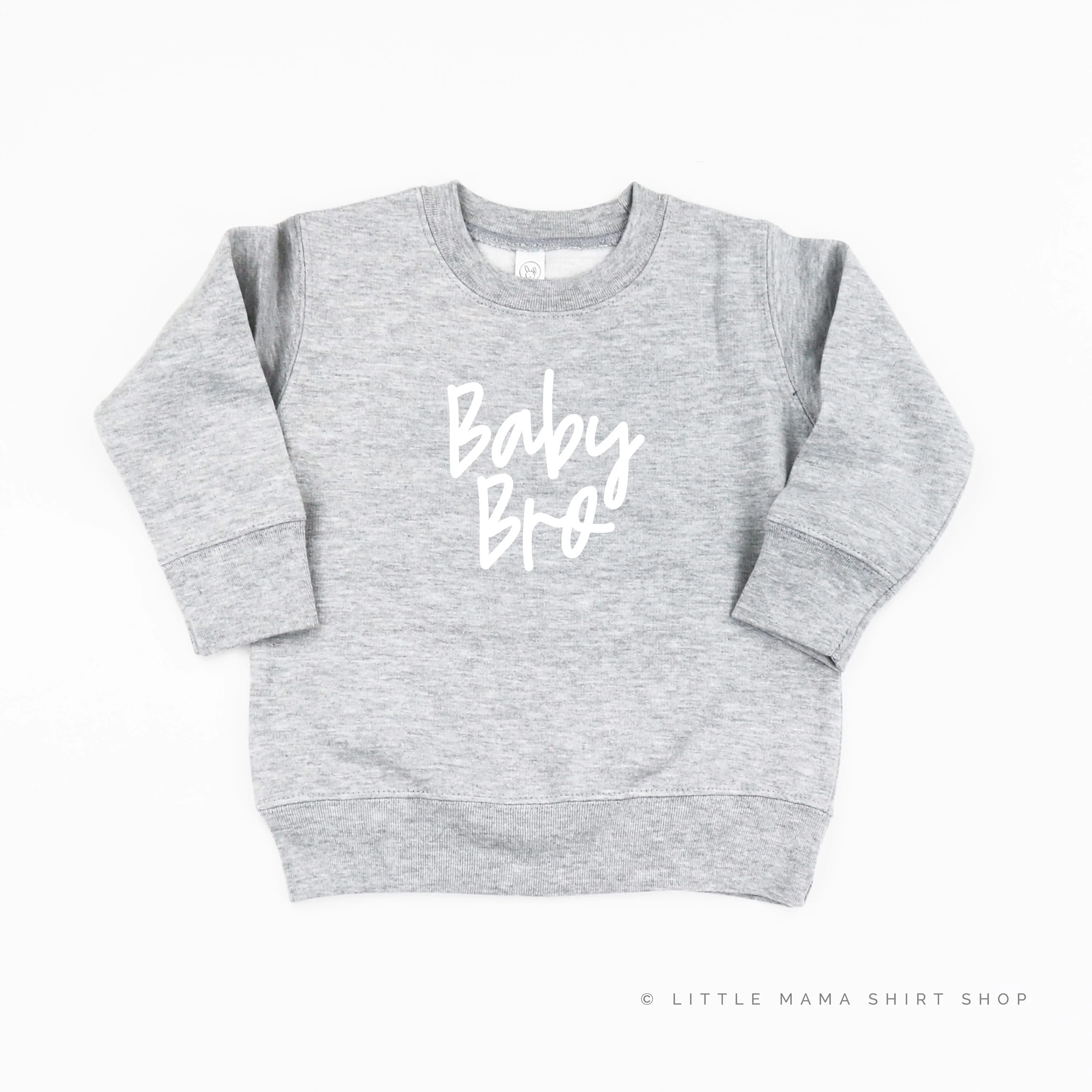 Baby Bro (Cursive) - Child Sweater - Image 2