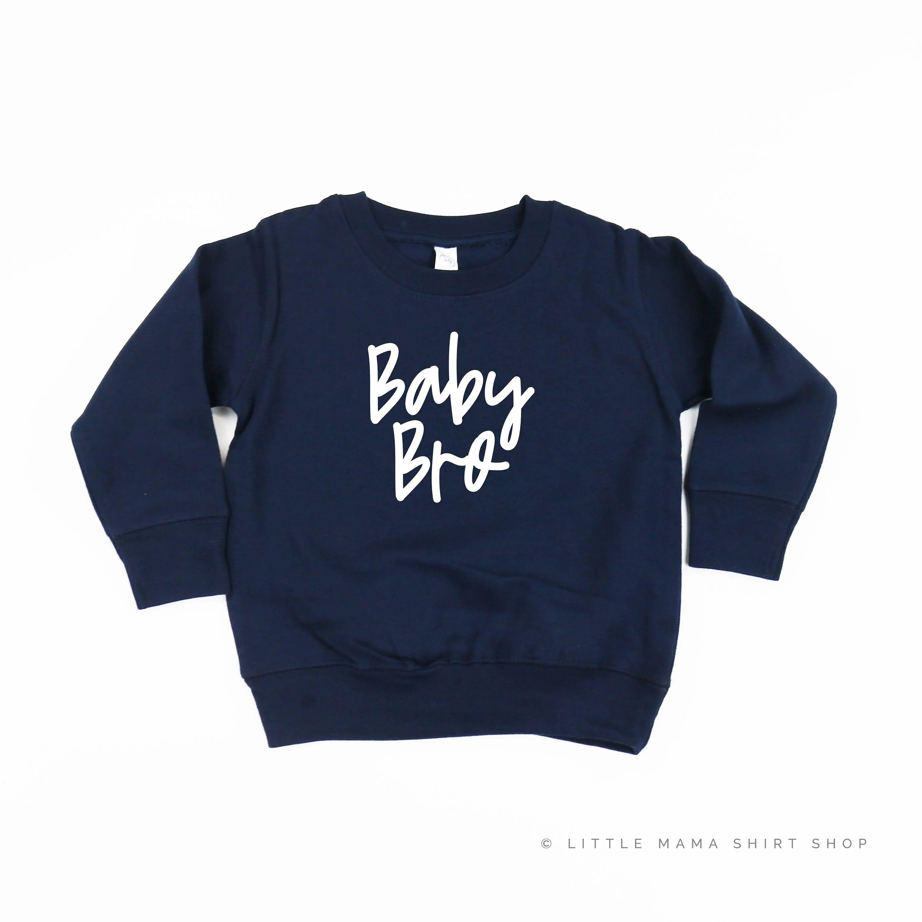 Baby Bro (Cursive) - Child Sweater - Image 3