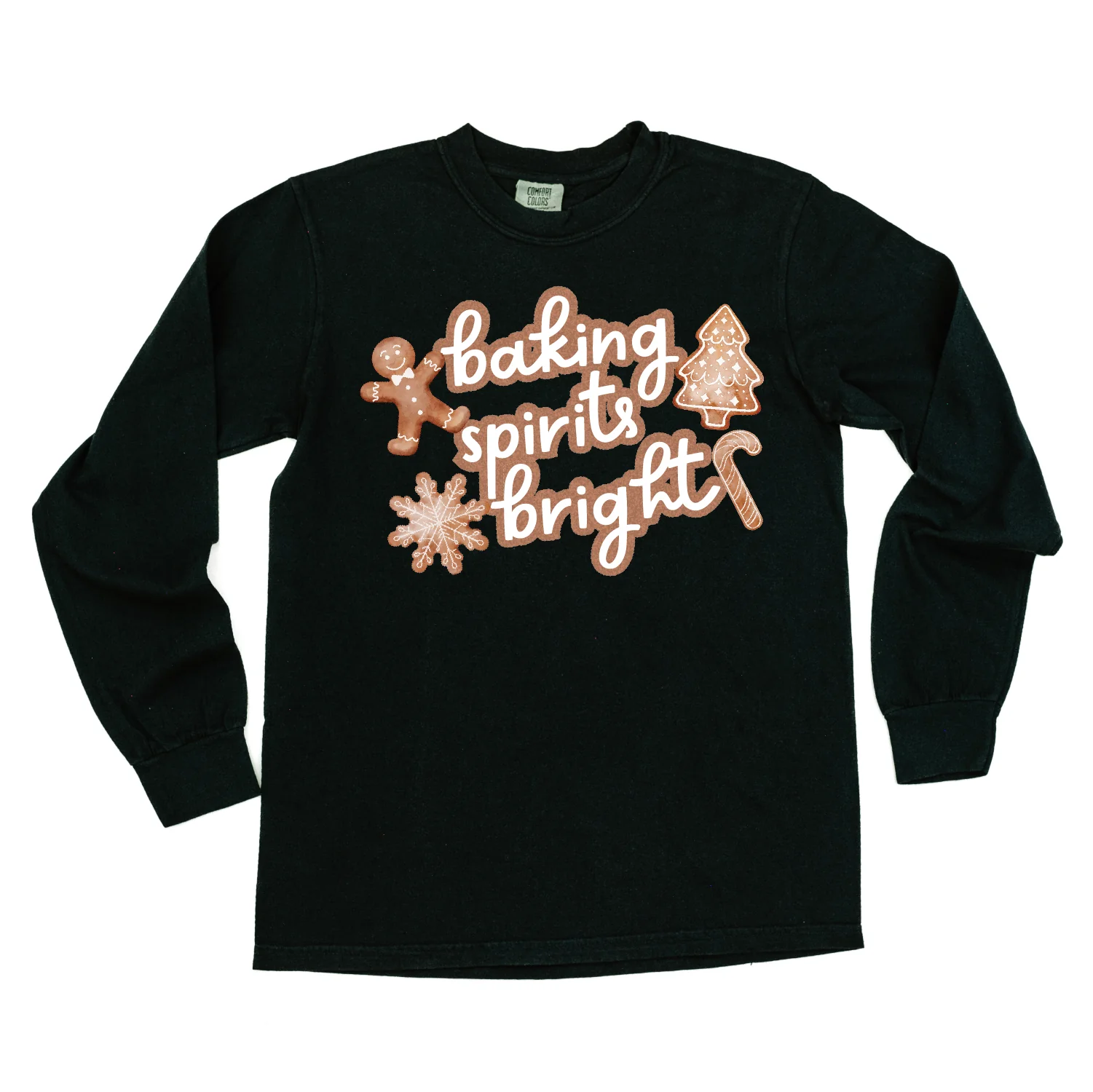 Baking Spirits Bright - Long Sleeve Comfort Colors Tee - Image 3