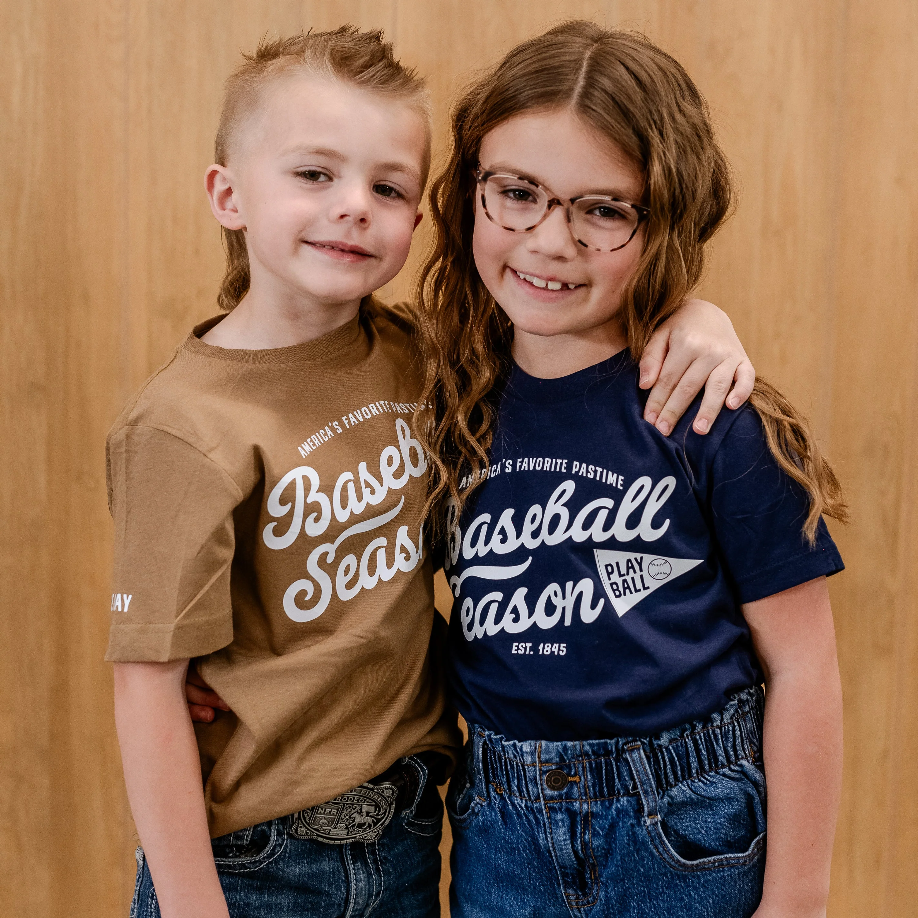 Baseball Season Est. 1845 - Custom Number - Child Tee - Image 3