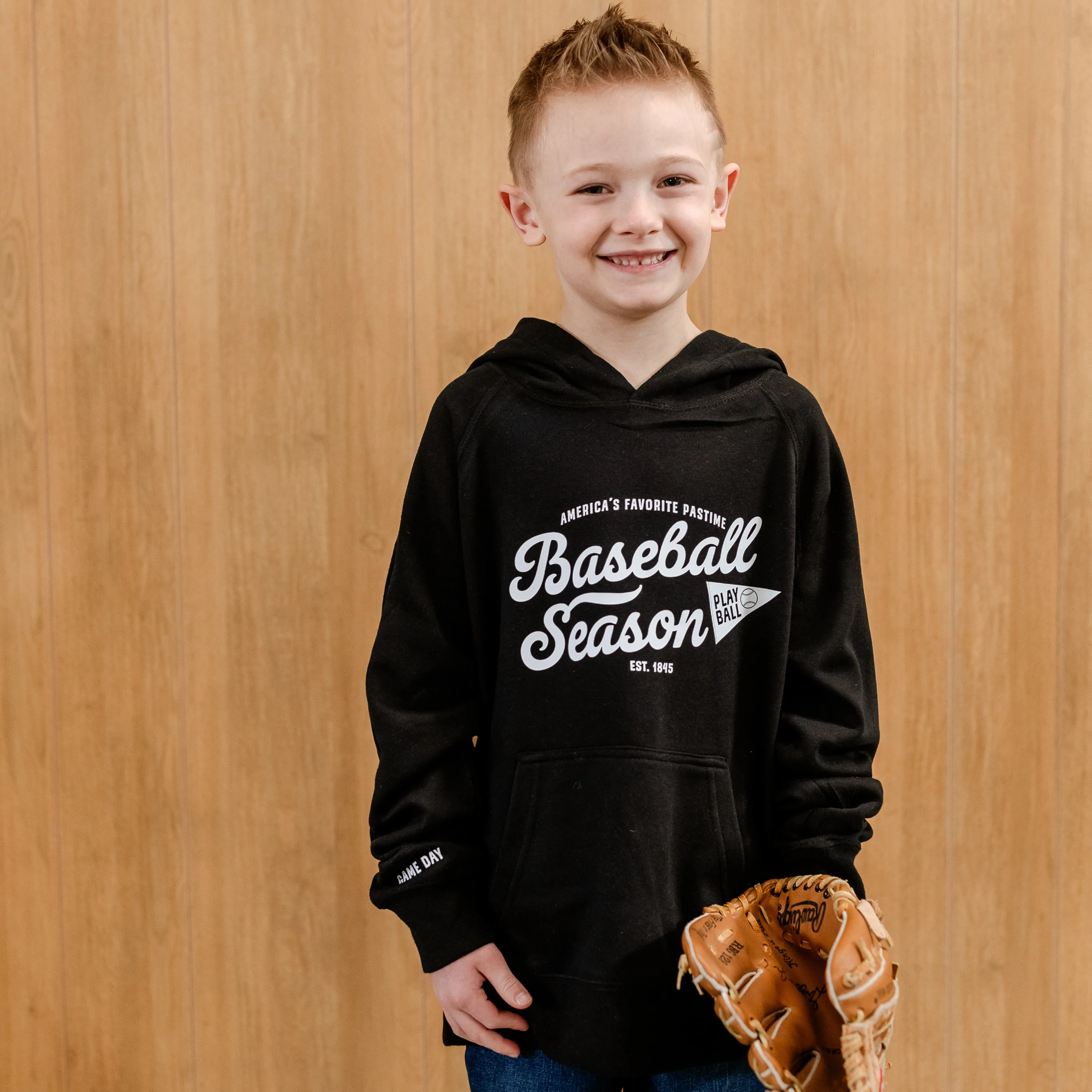 Baseball Season Est. 1845 - Custom Number - Child Hoodie - Image 15