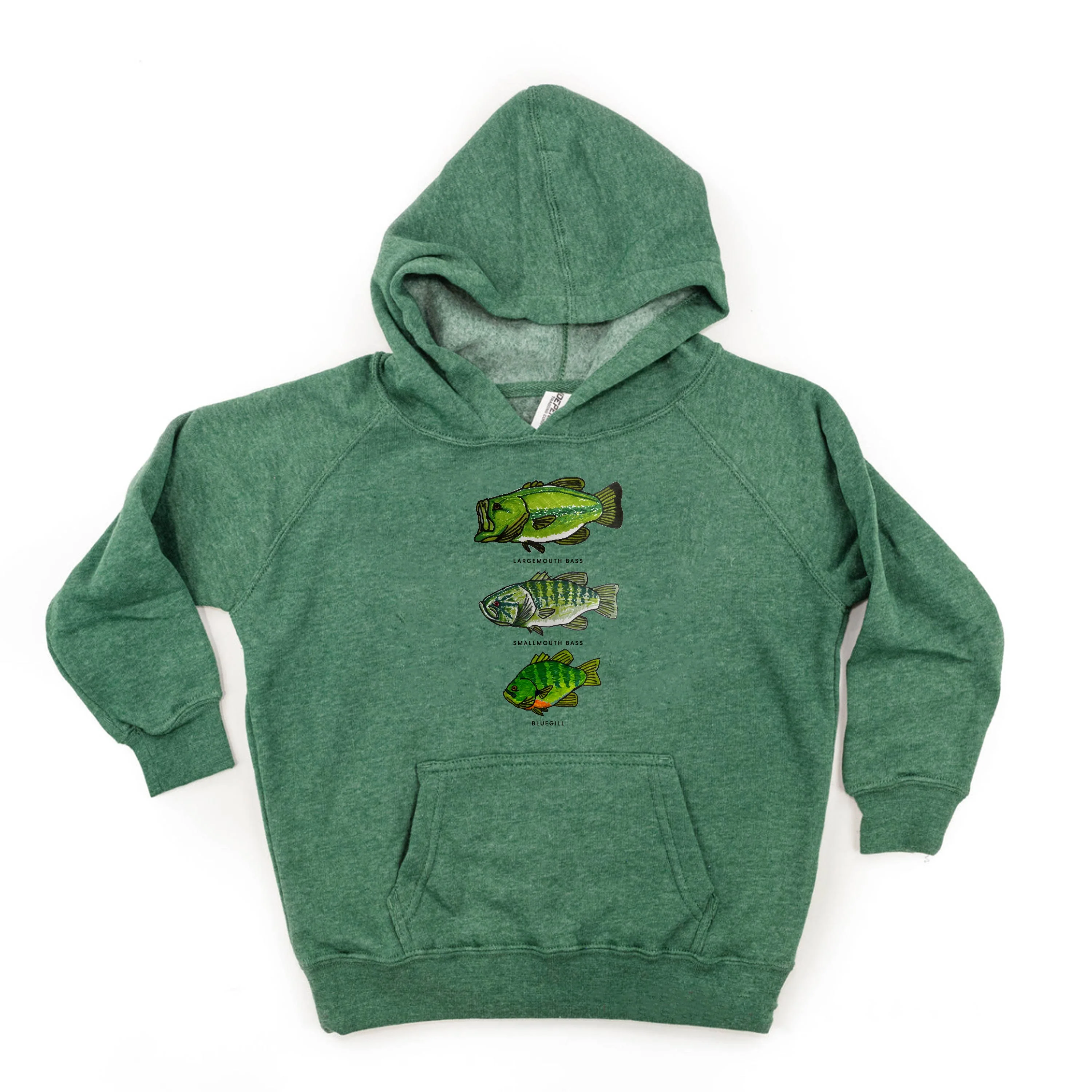 Bass And Bluegill Chart (Hand Drawn) - Child HOODIE - Image 5