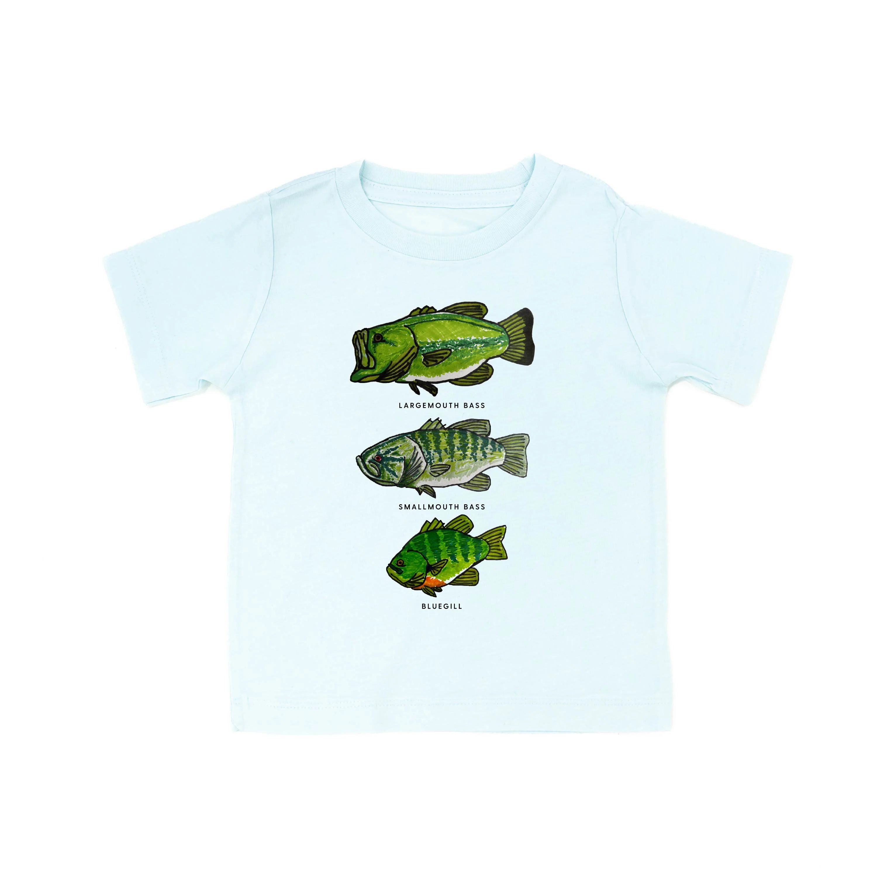 Bass And Bluegill Chart (Hand Drawn) - Child Tee - Image 4