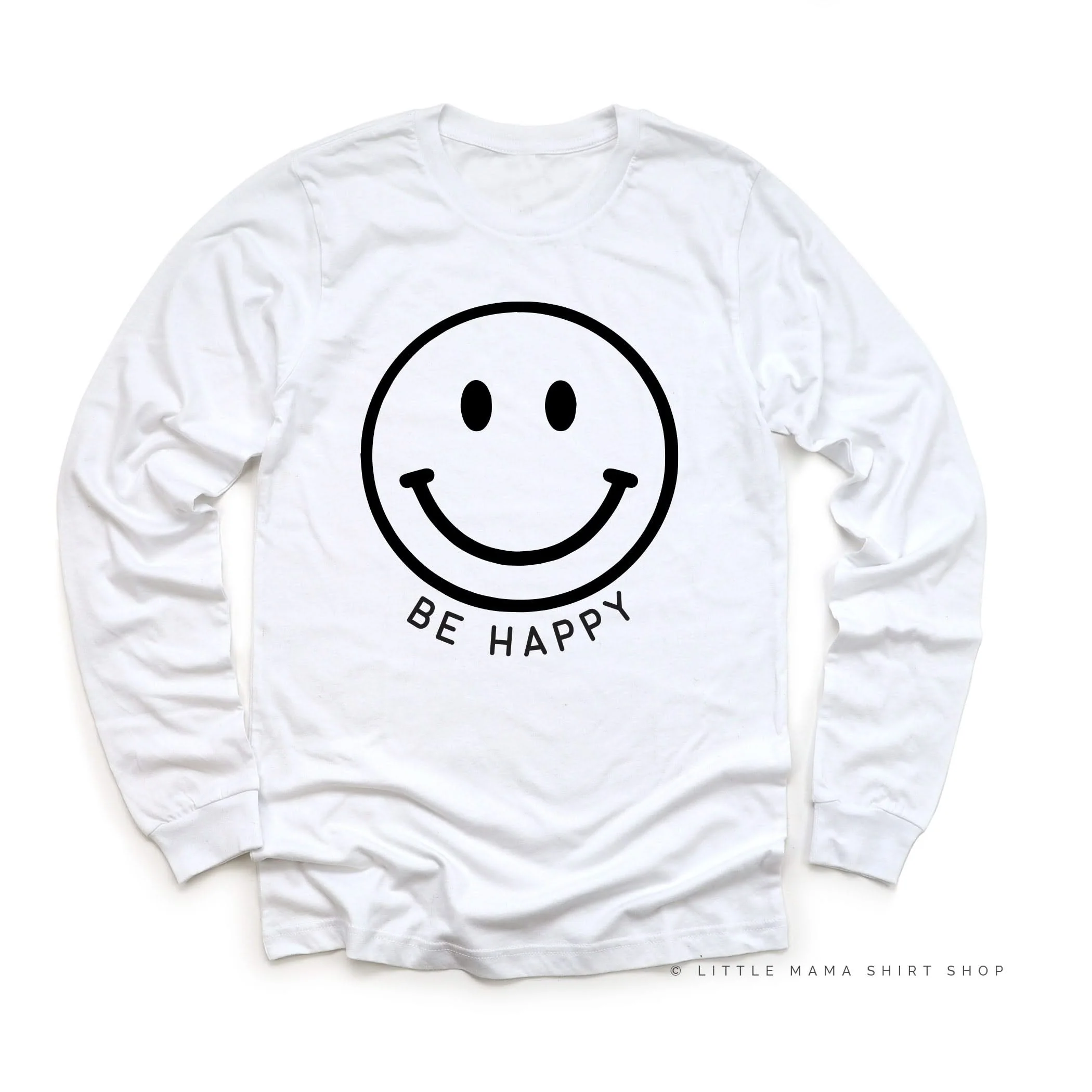 Be Happy - Smiley Face - Child Long Sleeve Tee - Image 5