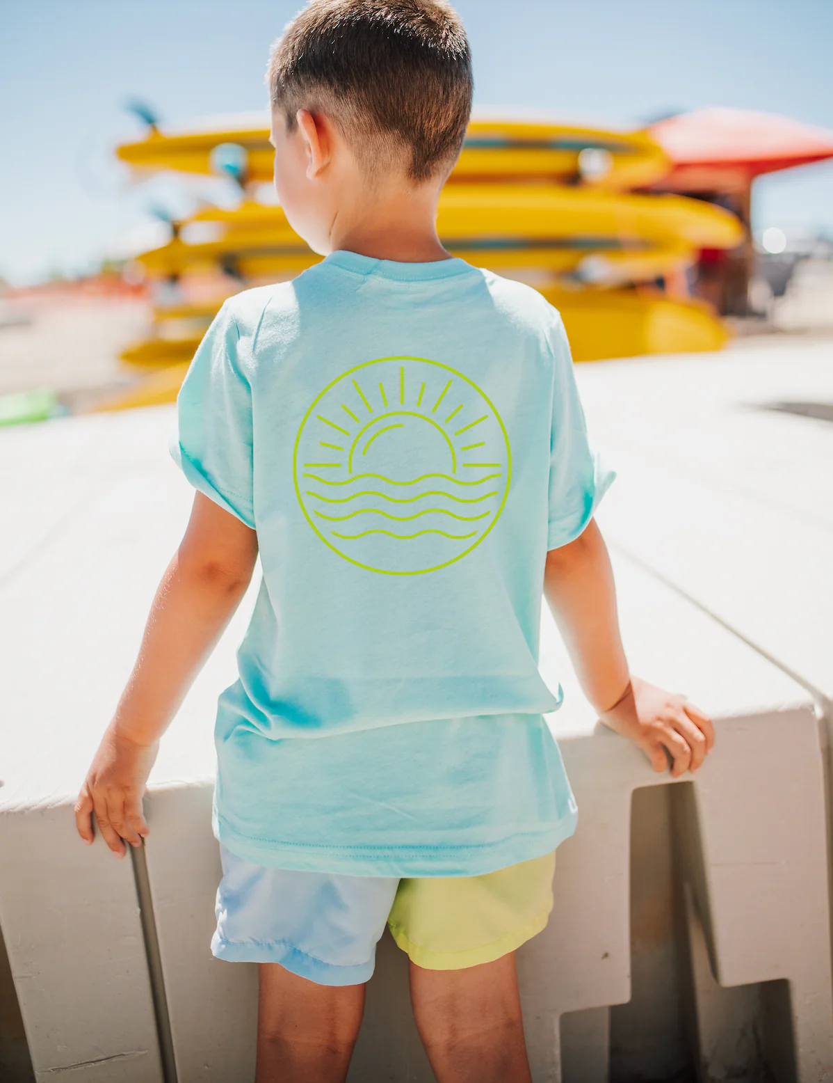 Beach Bum (front) / Ocean Sunset (back) - Child Tee - Image 5