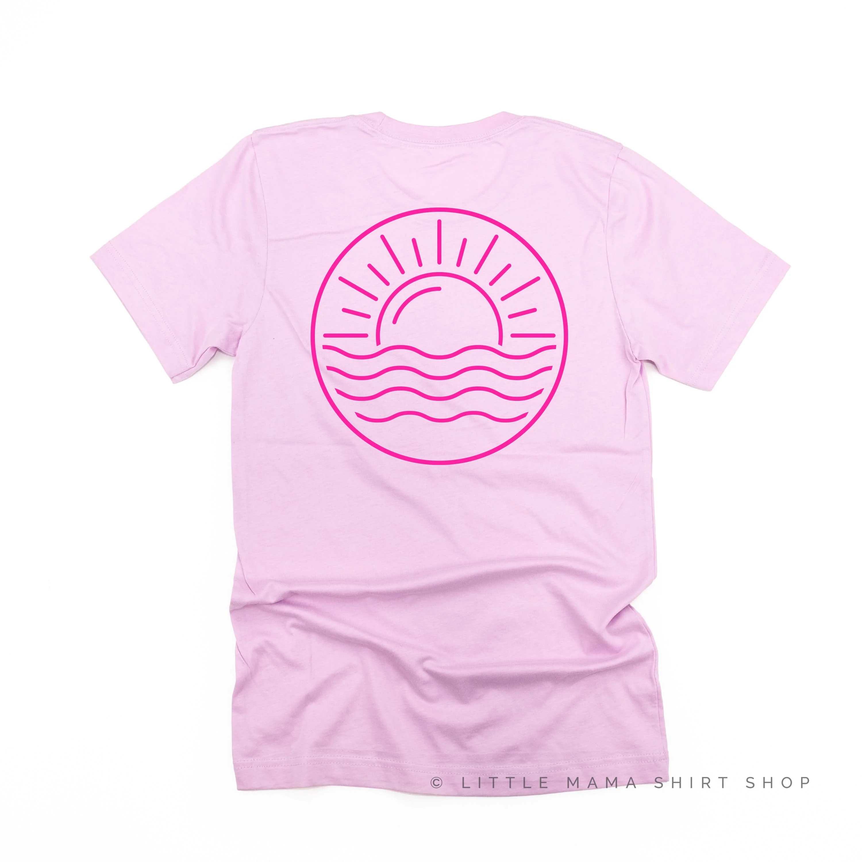 Beach Bum (front) / Ocean Sunset (back) - Unisex Tee - Image 6