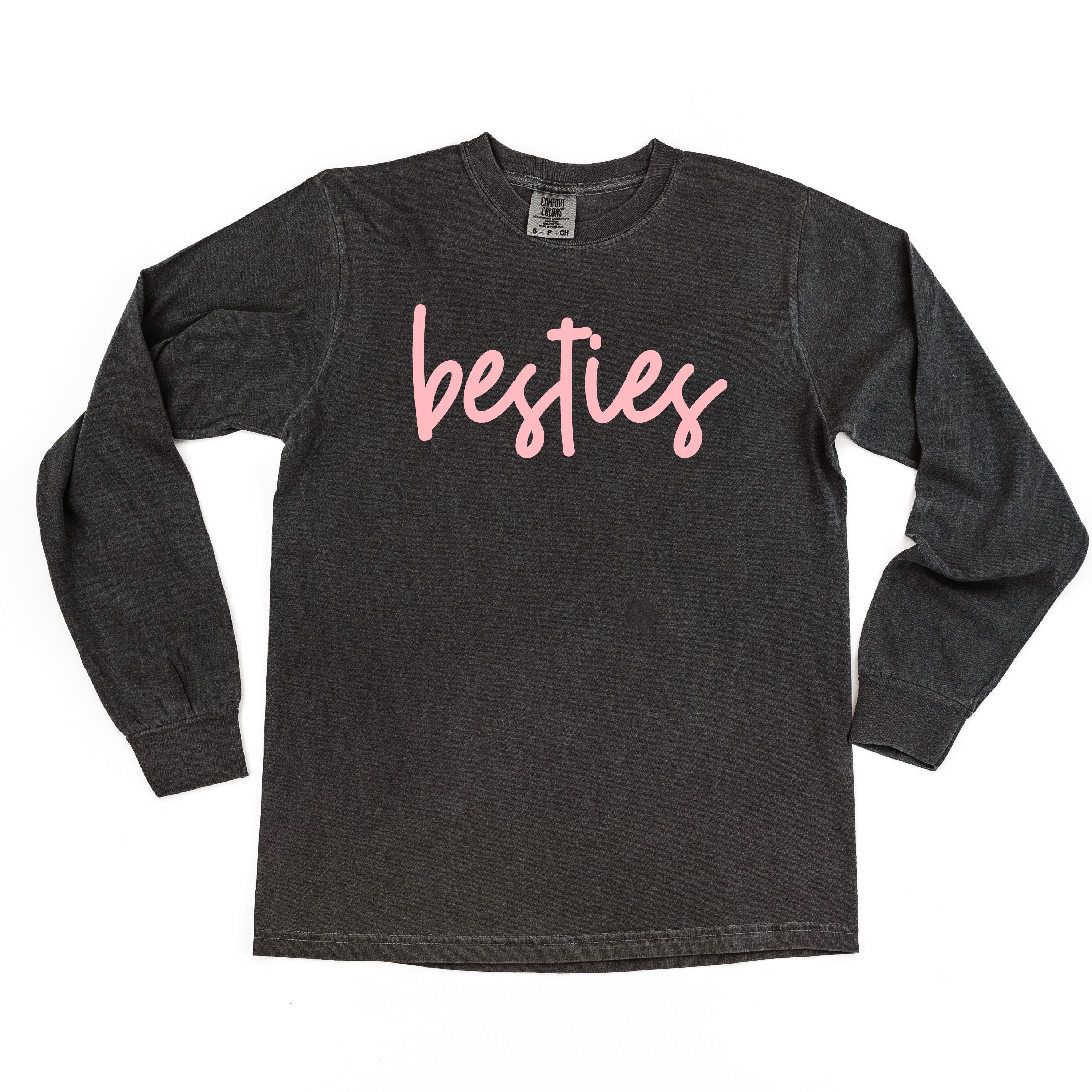 Besties - Long Sleeve Comfort Colors Tee - Image 4