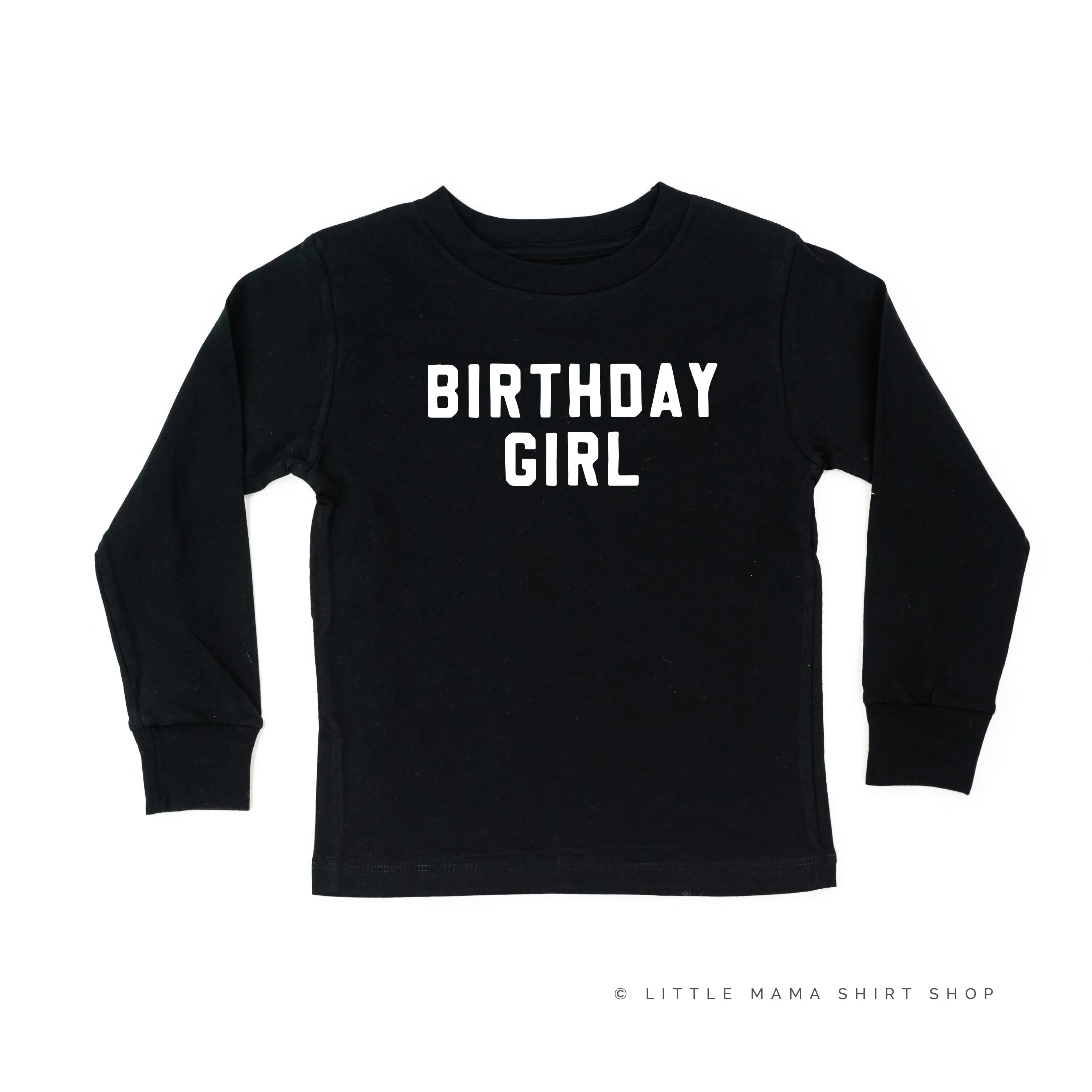 Birthday Girl - Block Font - Child Long Sleeve Tee - Image 2
