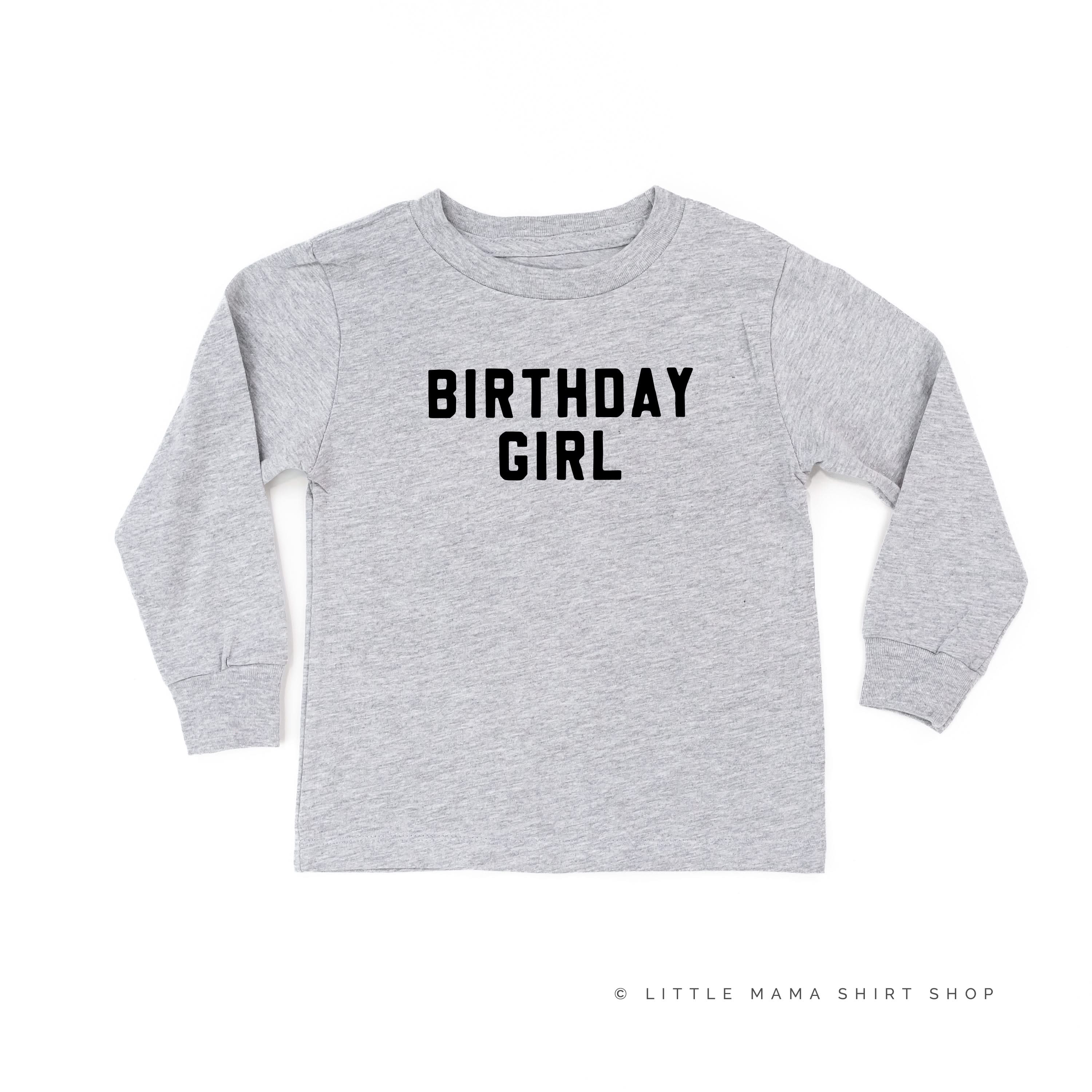 Birthday Girl - Block Font - Child Long Sleeve Tee - Image 3