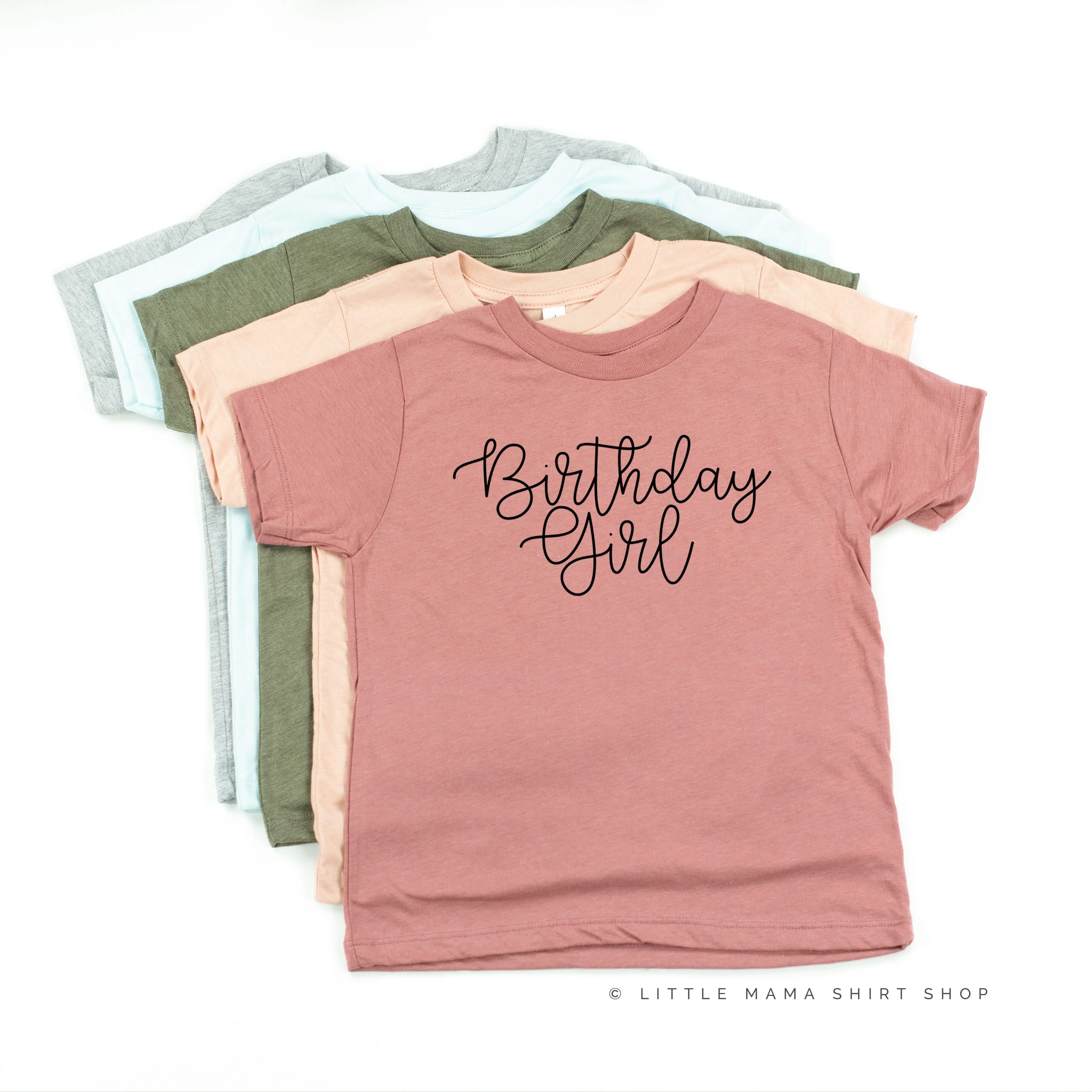 Birthday Girl - New Cursive - Child Tee - Image 15