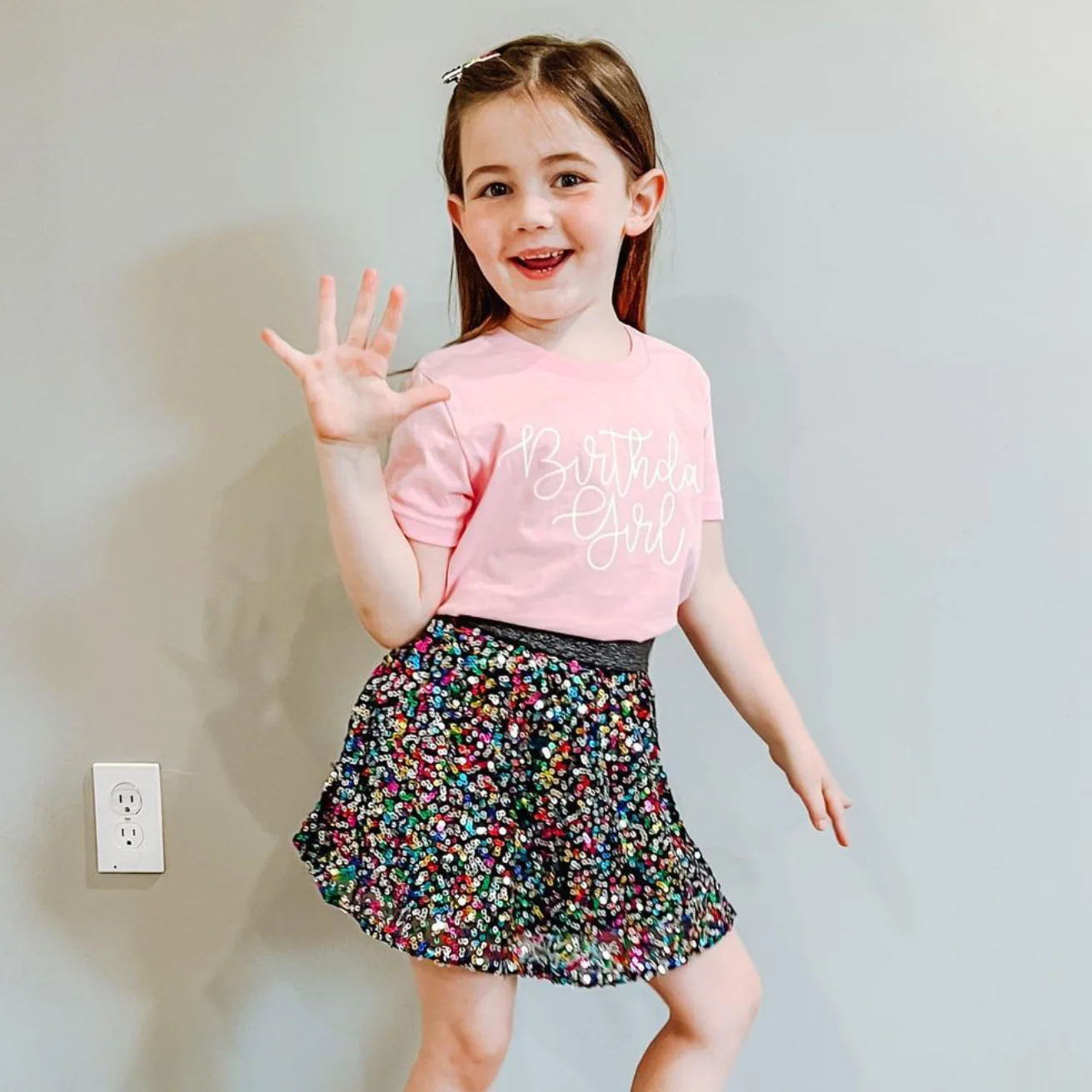 Birthday Girl - New Cursive - Child Tee - Image 6