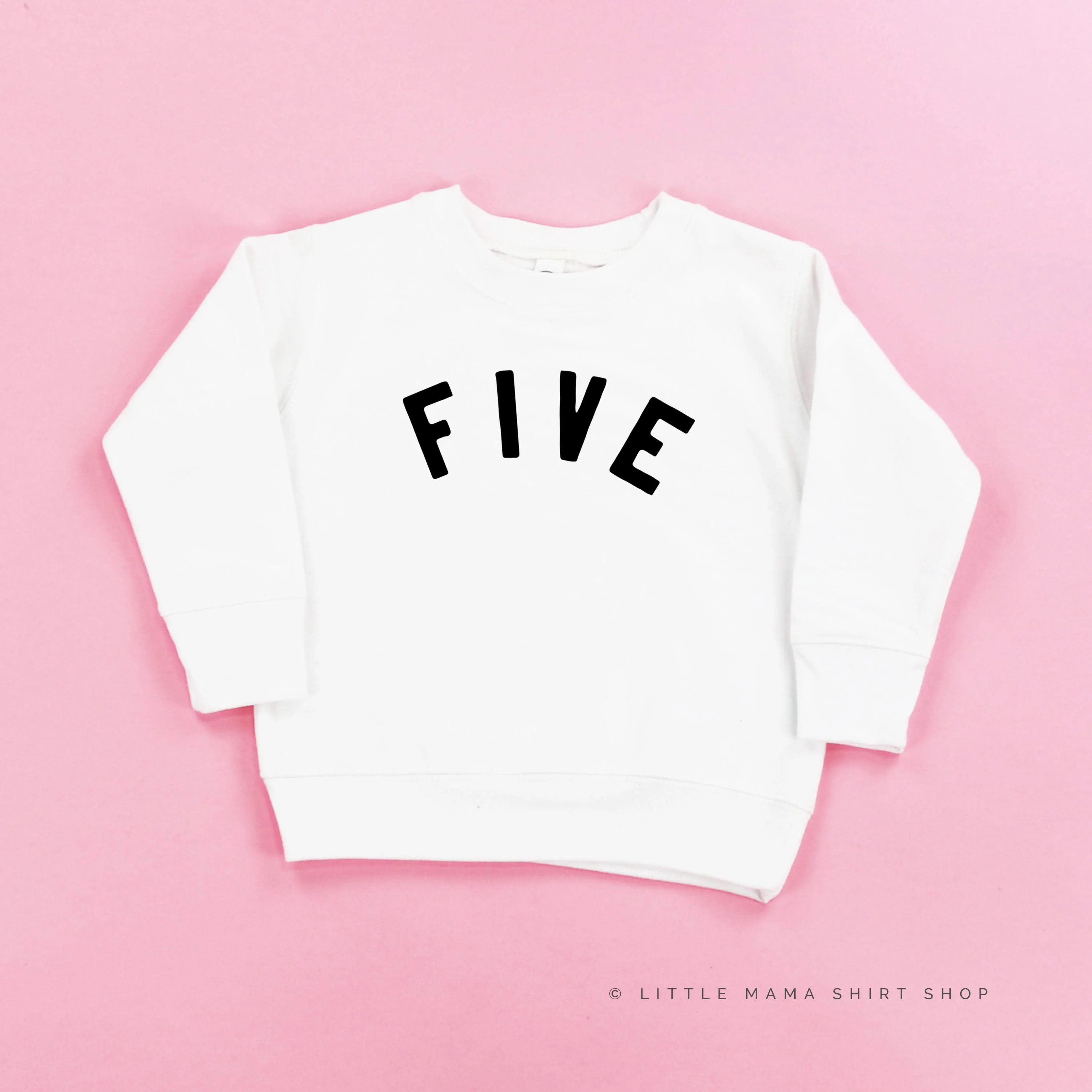BIRTHDAY NUMBER - BLOCK FONT - Child Sweater - Image 8