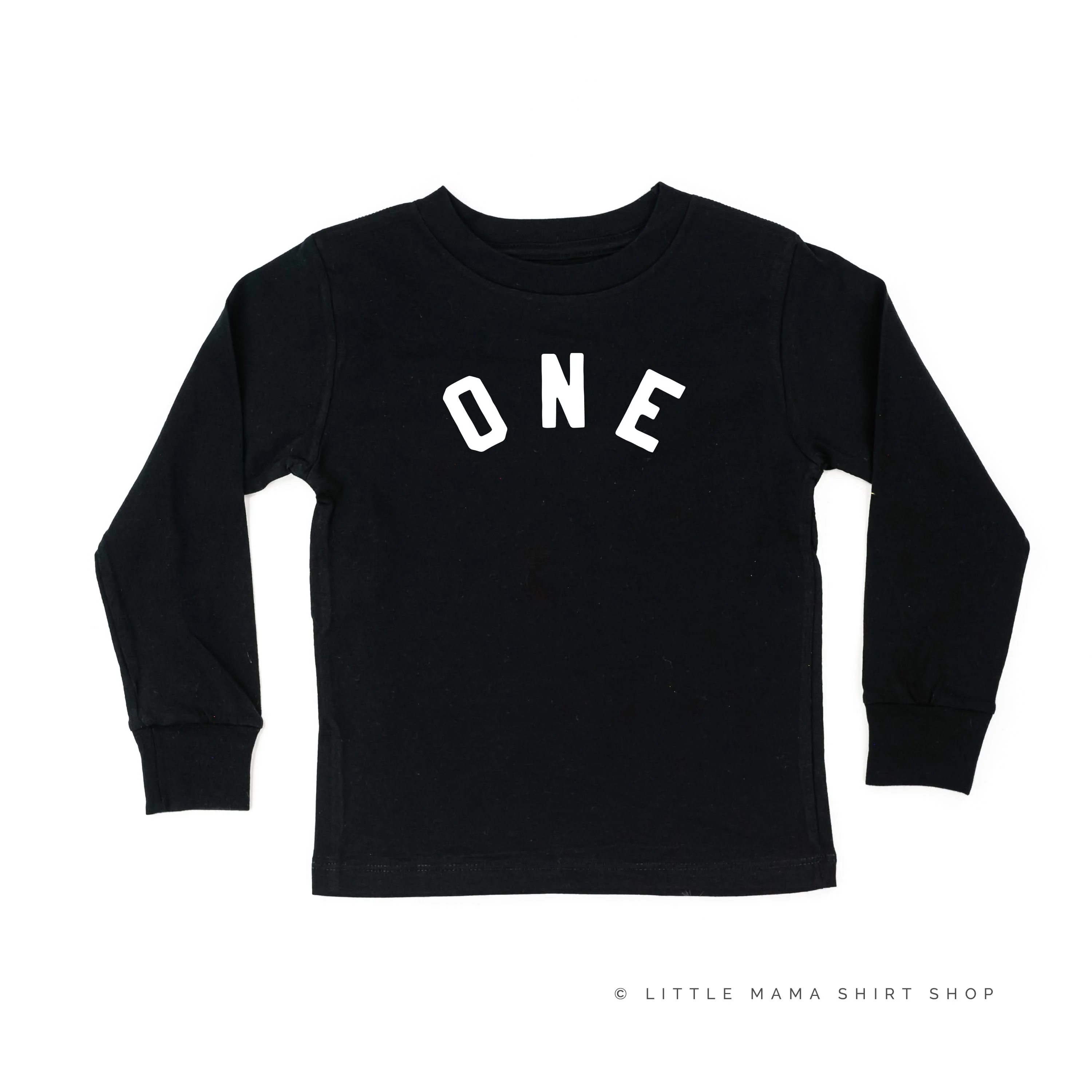 Birthday Number - Block Font - Child Long Sleeve Tee - Image 3